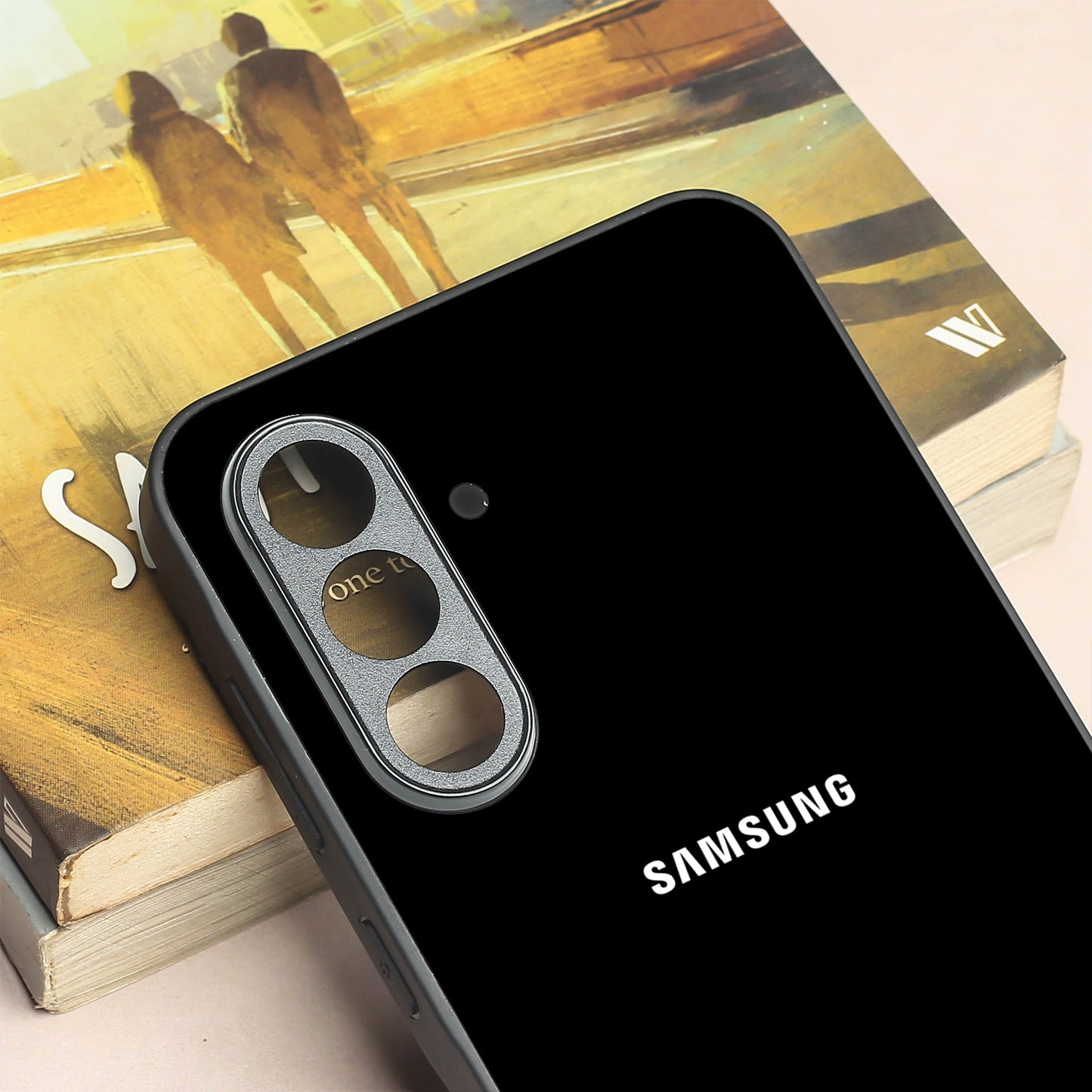 Black metal back case for Samsung A56