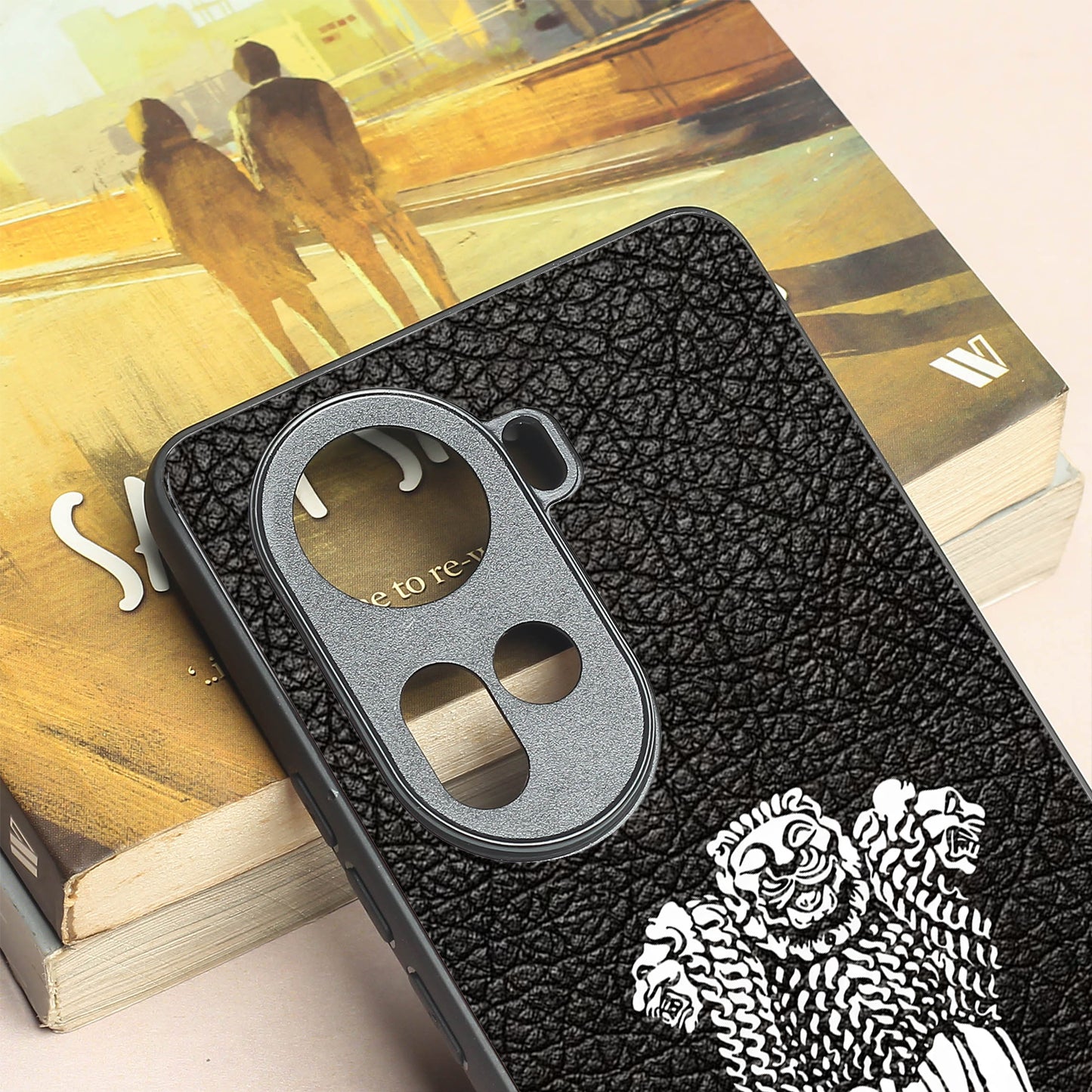Black Satyamev Jayate metal back case for Oppo Reno 11