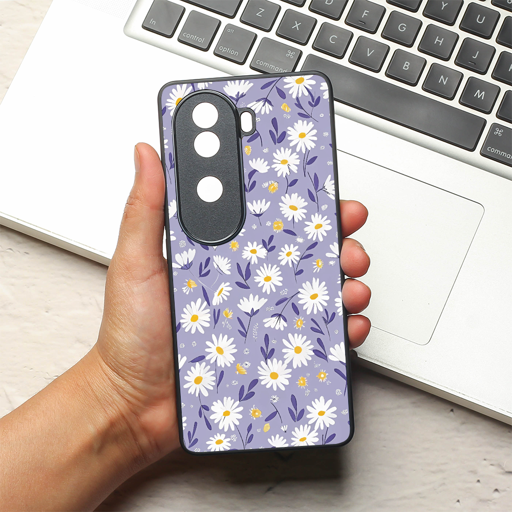 Lavender Daisies metal back case for Vivo V40e