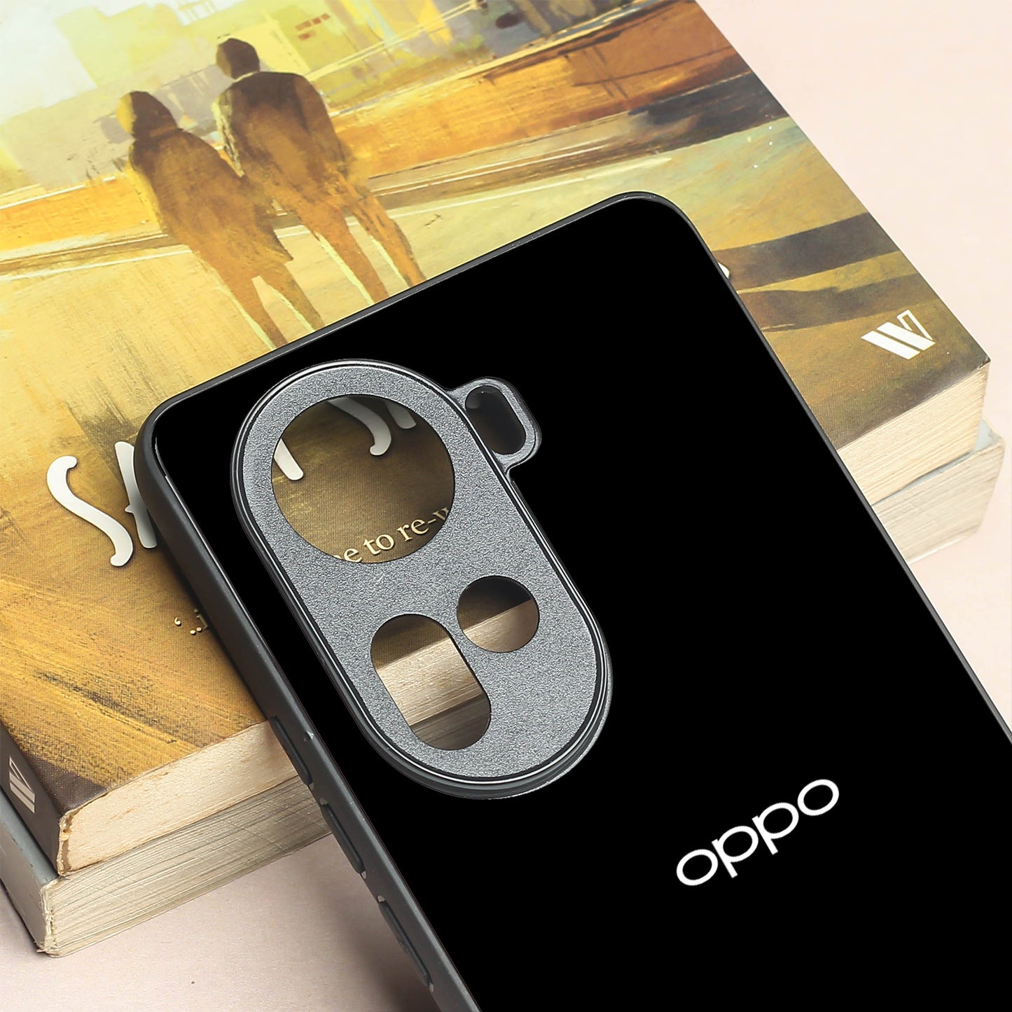 Black metal back case for Oppo Reno 11