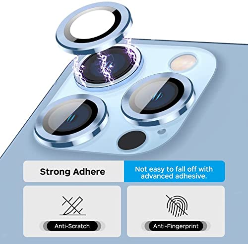 Sierra Blue Metallic camera ring lens guard for Apple iphone 12 Pro