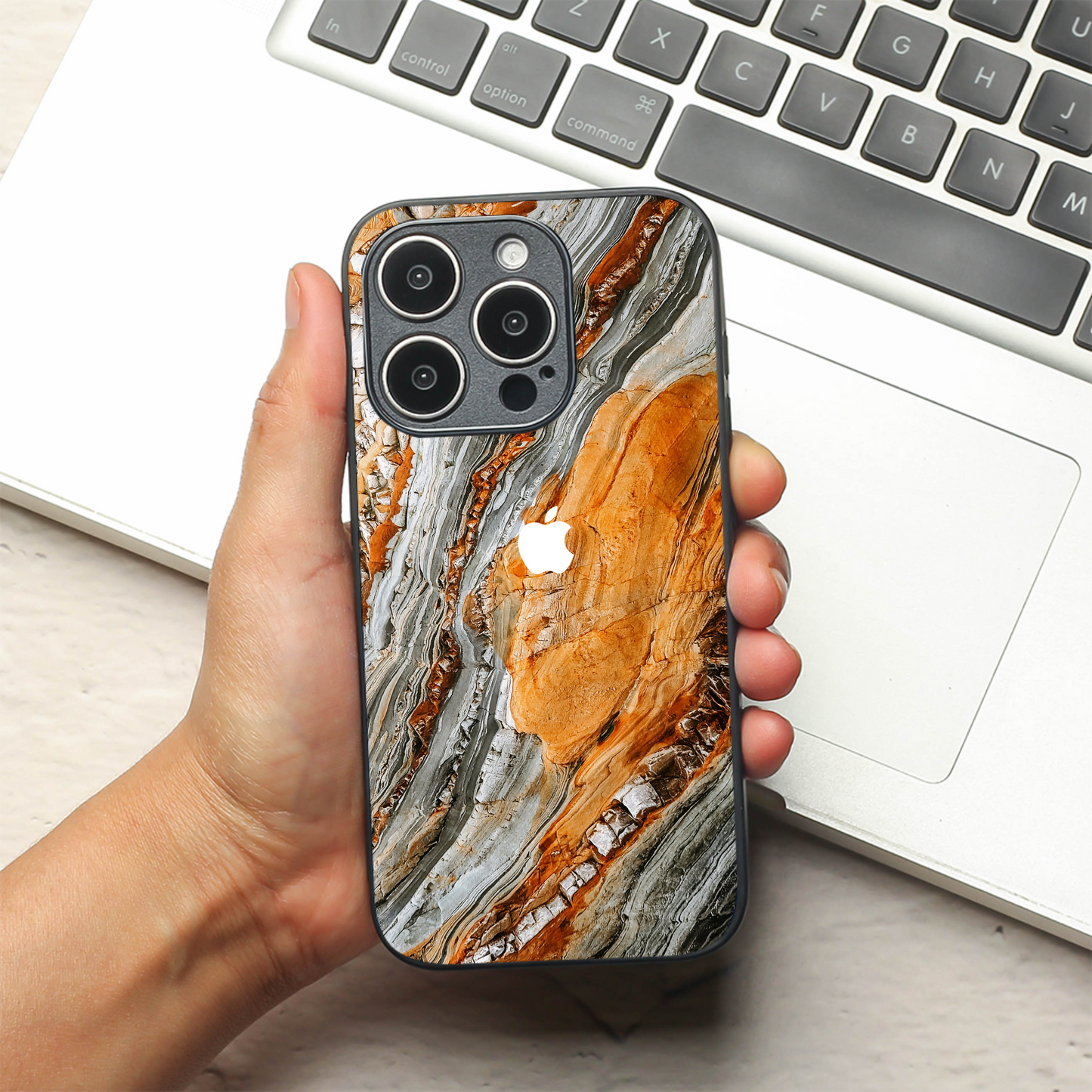 Sienna Marble metal back case for Apple Iphone 13 Pro Max