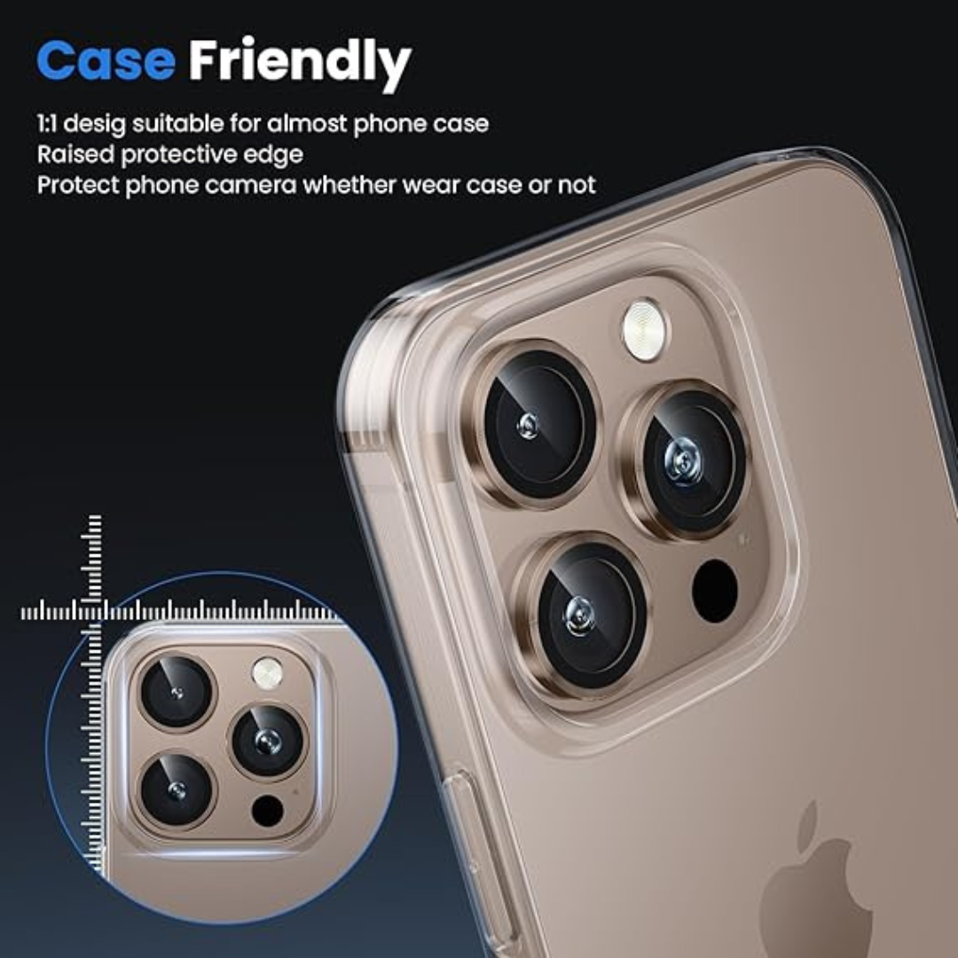 Titanium Brown Metallic camera ring lens guard for Apple iphone 16 Pro Max