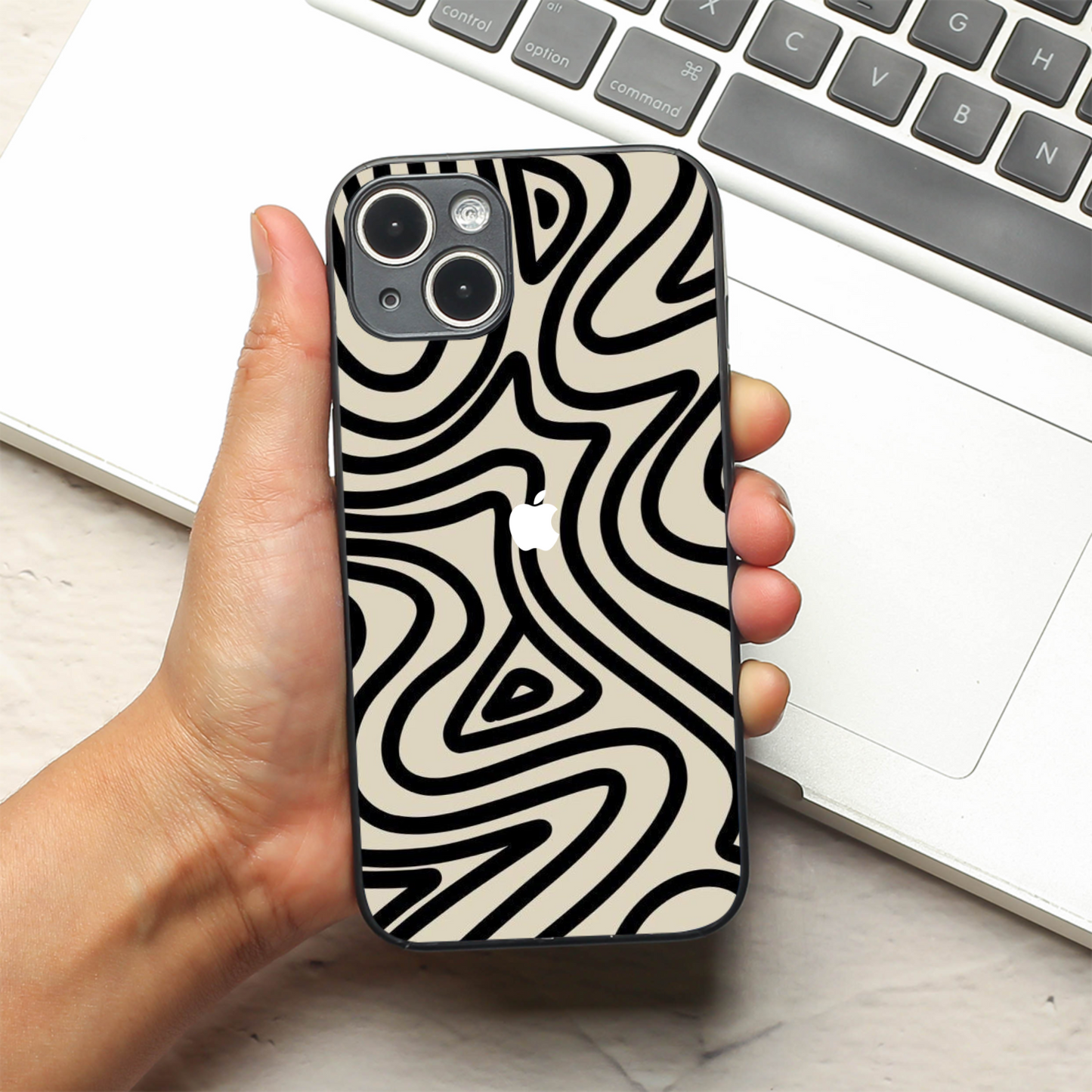 Zebra Flow metal back case for Apple Iphone 13