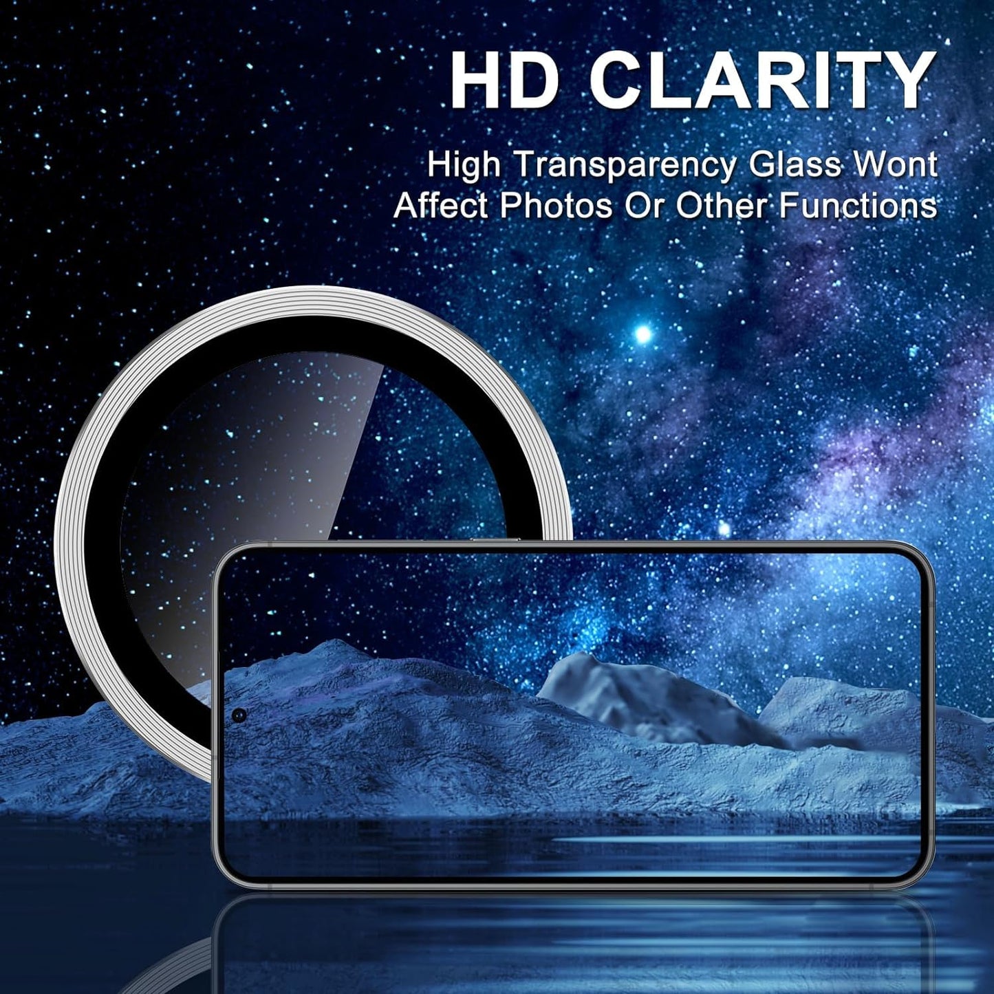 Black Metallic camera ring lens guard for Motorola Edge 50 fusion