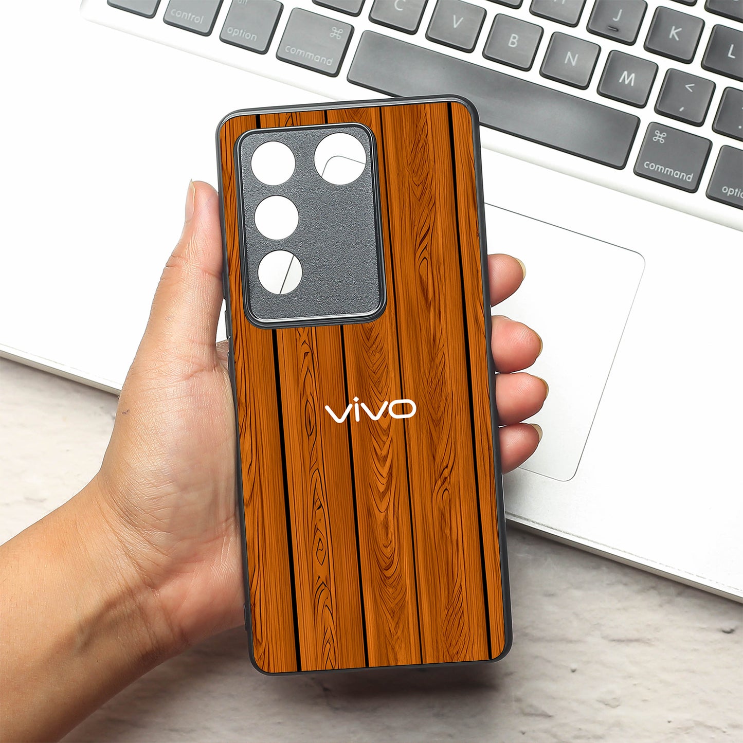 WoodCraft Touch metal back case for Vivo V16
