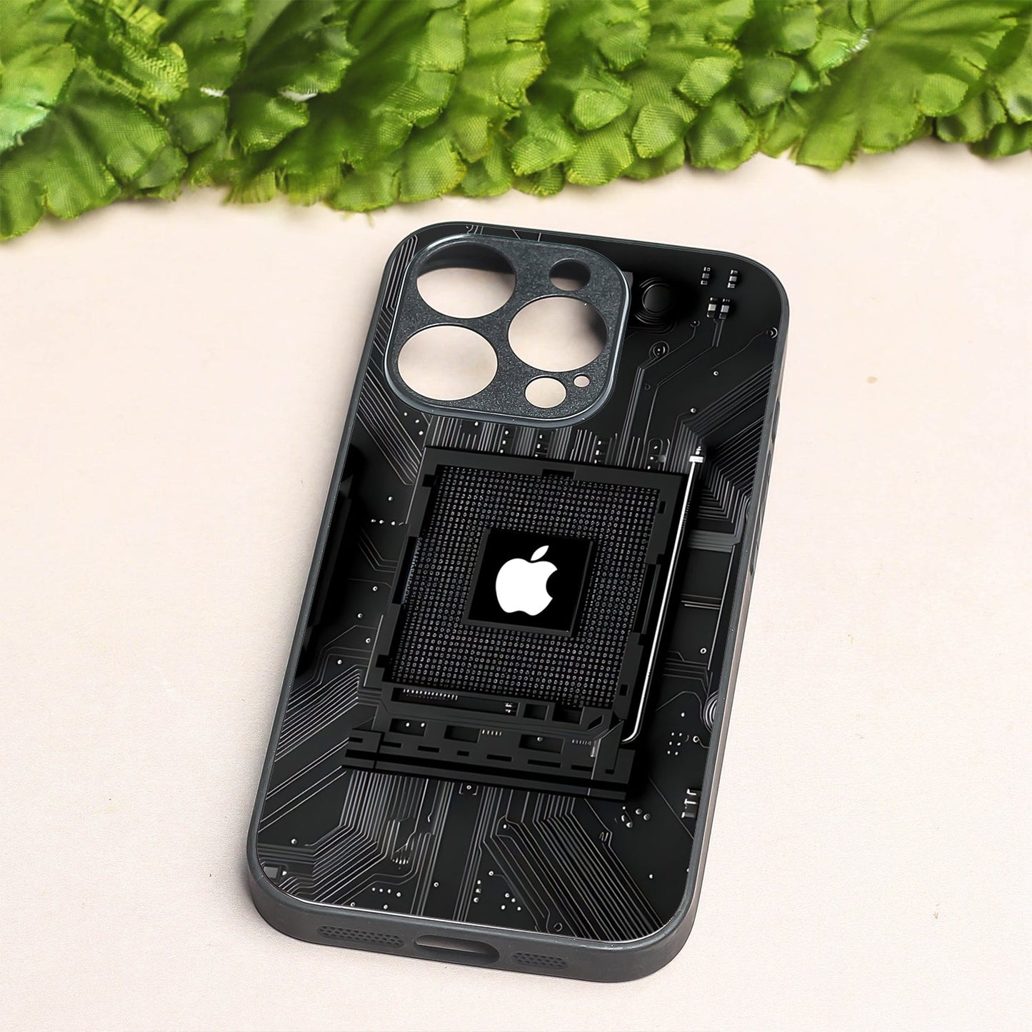Microchip metal back case for Apple Iphone 13 Pro Max