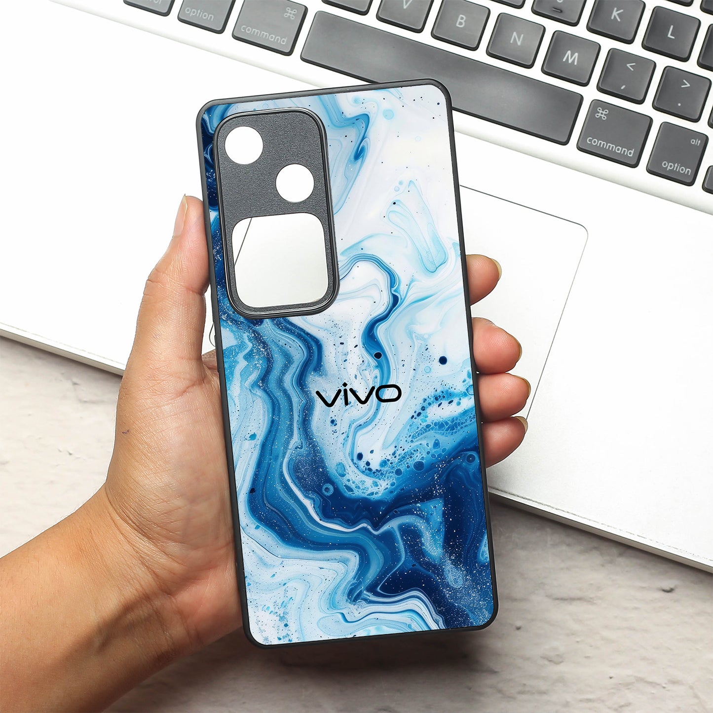 Neptune Swirl metal back case for Vivo S18
