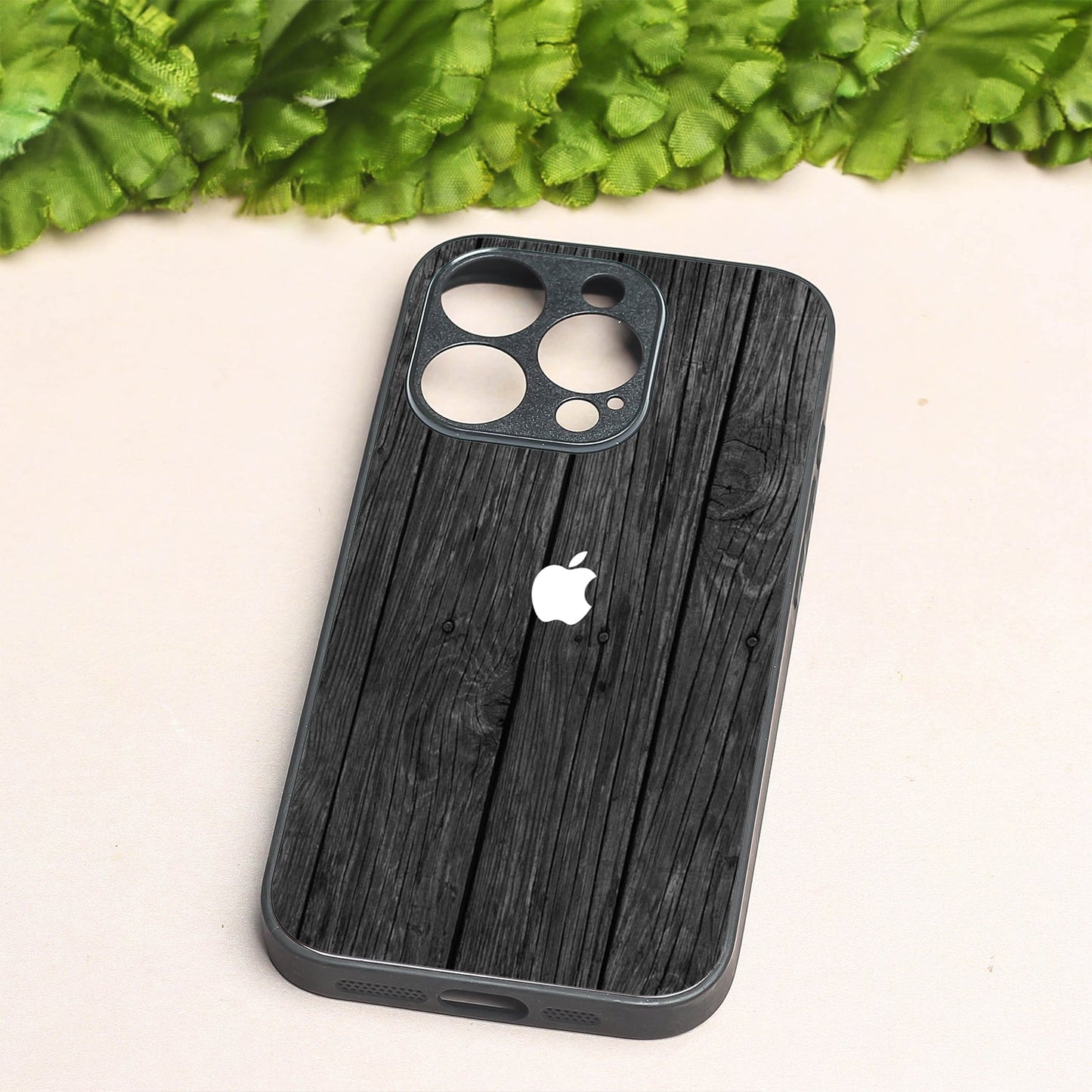 Dark Wood metal back case for Apple Iphone 13 Pro Max