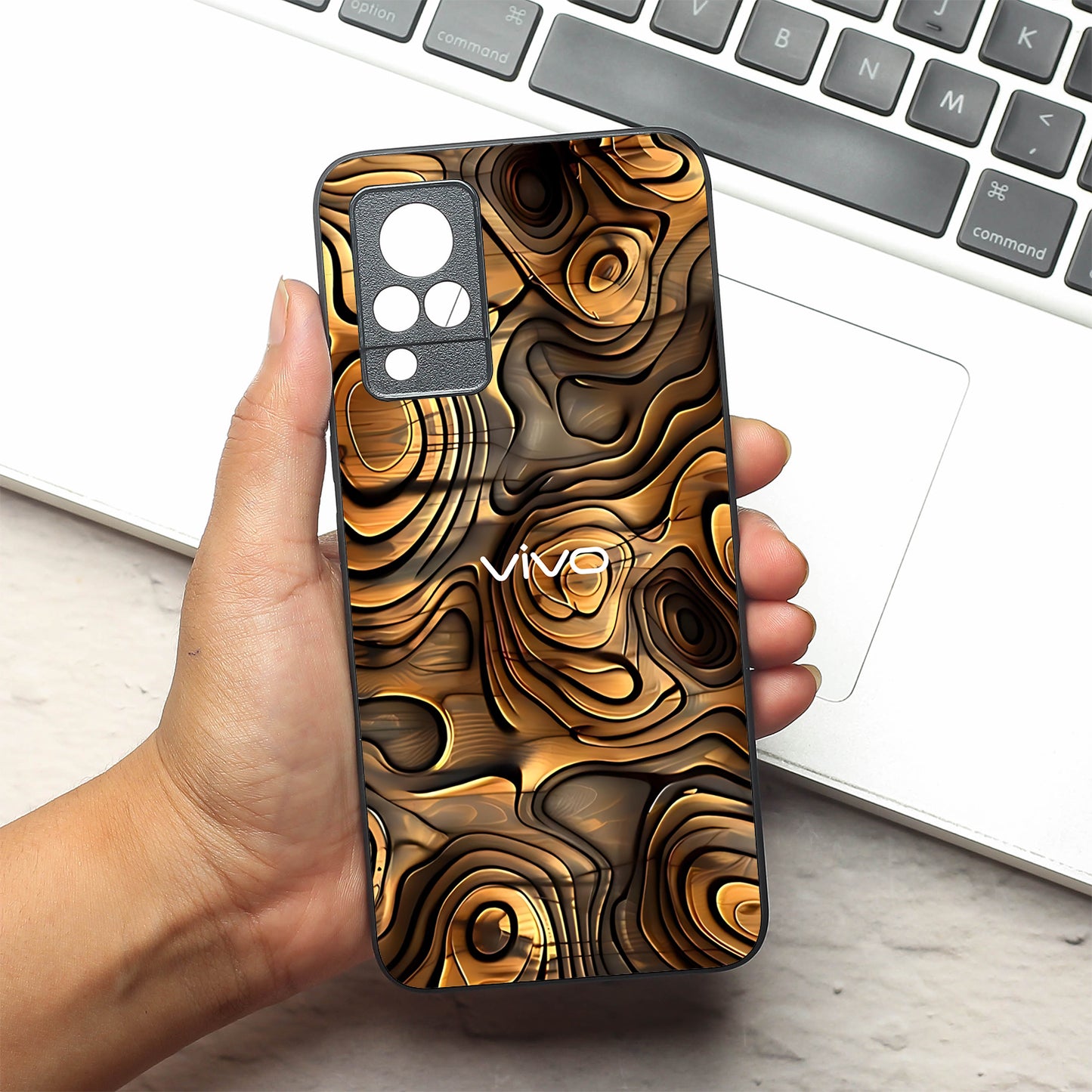 Rust Mirage metal back case for Vivo V21