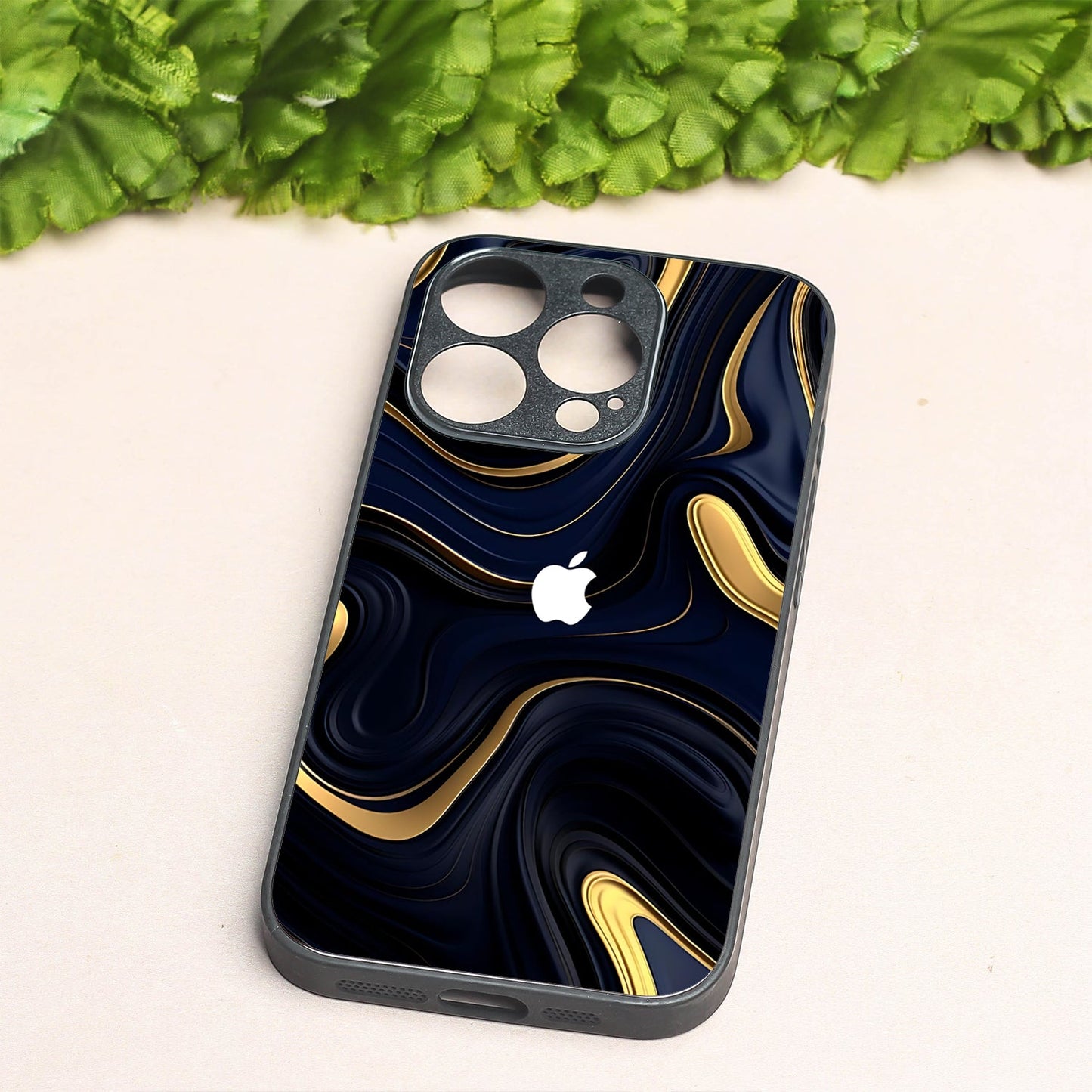 Noir Gold metal back case for Apple Iphone 13 Pro Max