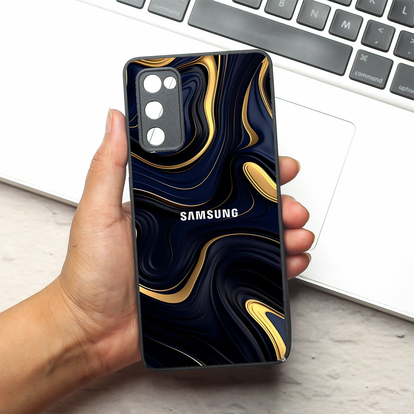 Noir Gold metal back case for Samsung S20 FE