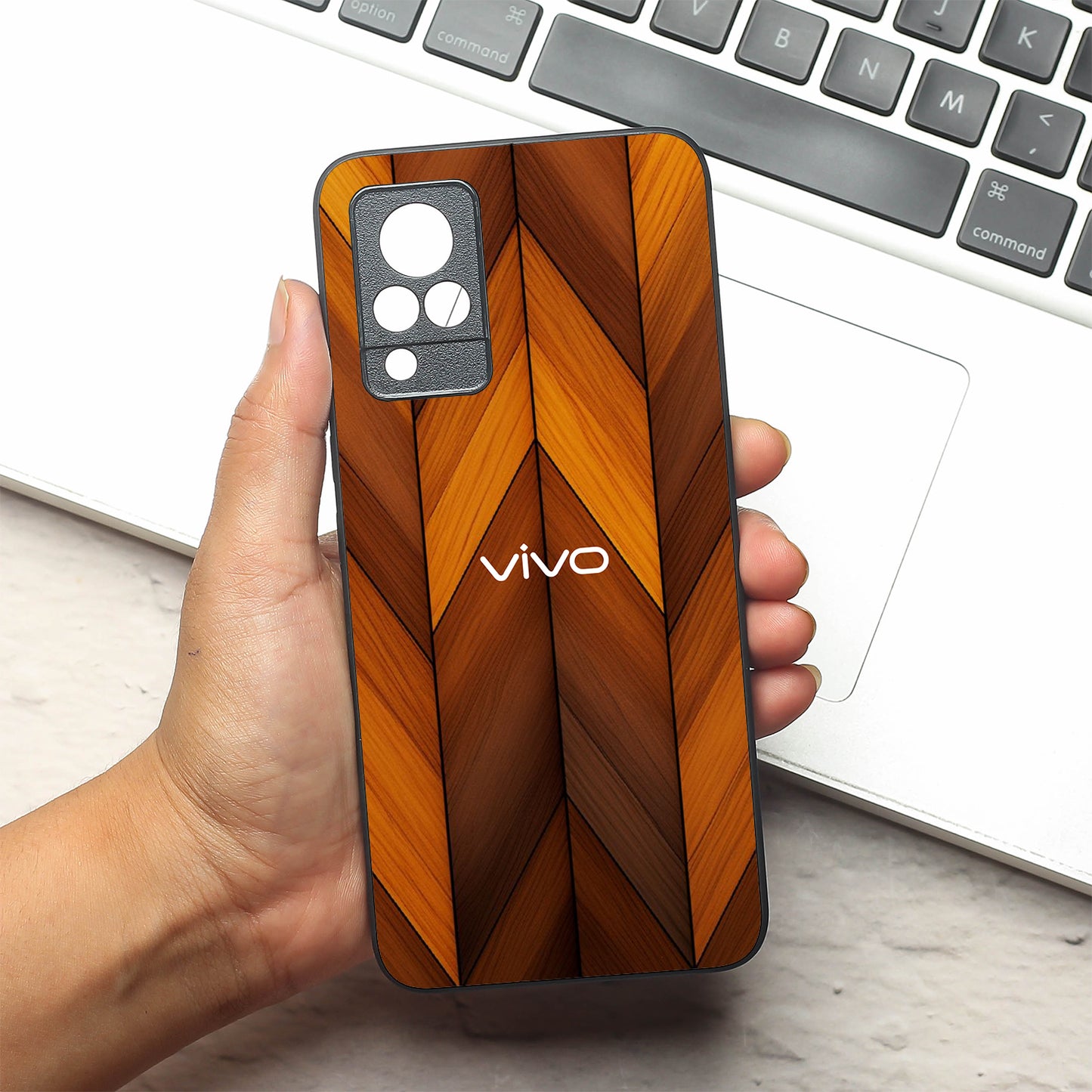 V-Wood Luxe metal back case for Vivo V21