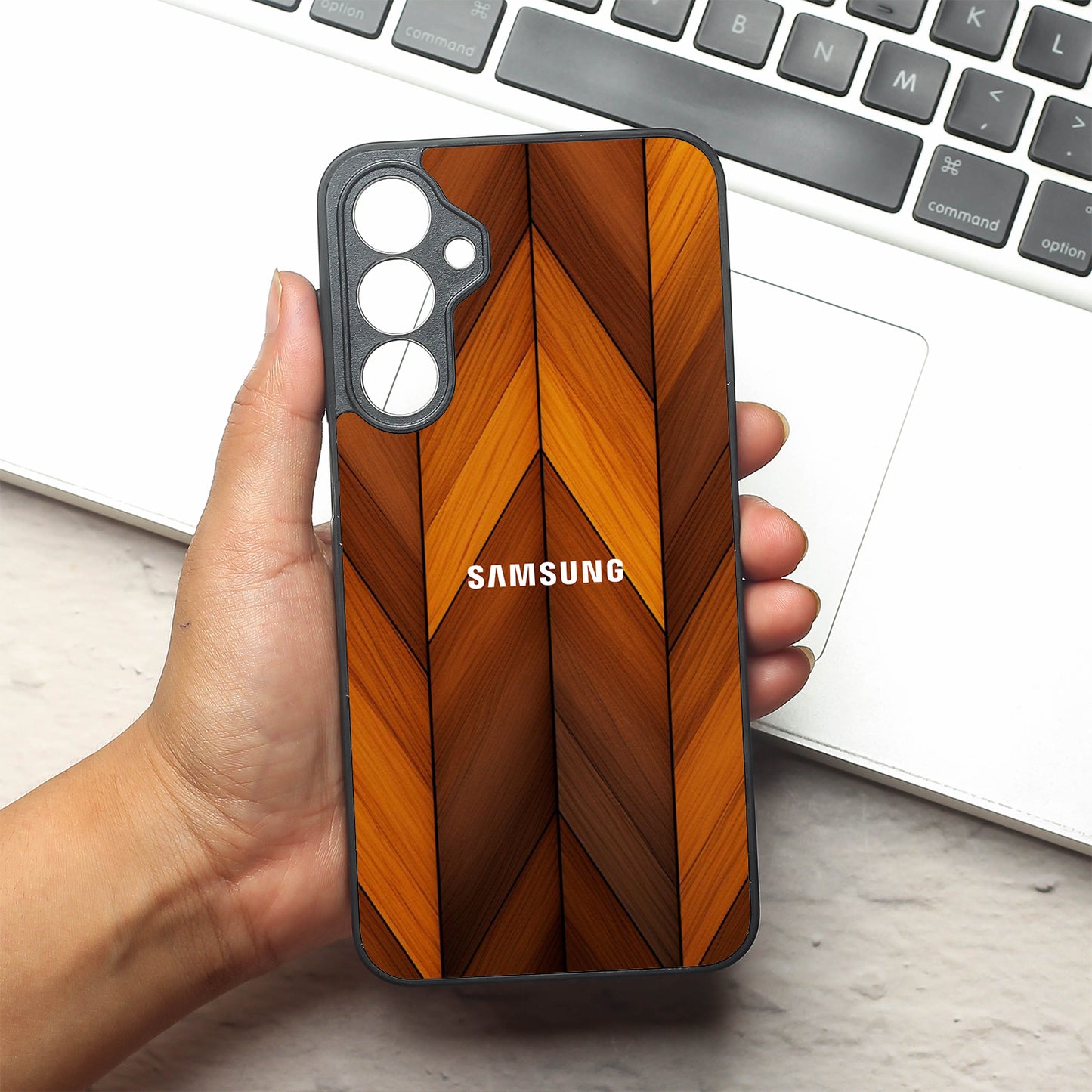 V-Wood Luxe metal back case for Samsung A16