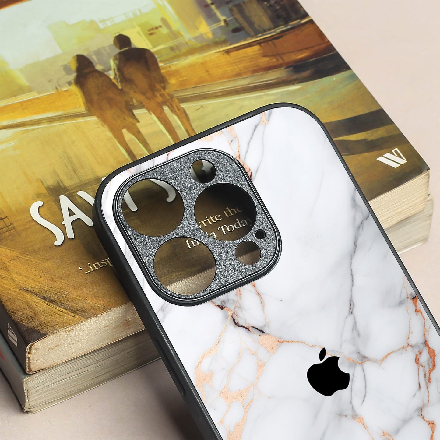 Copper Luxe Marble metal back case for Apple Iphone 13 Pro Max