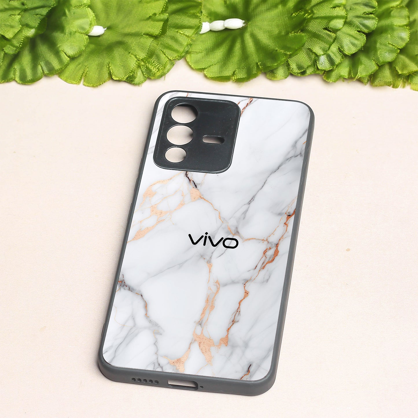 Copper Luxe Marble metal back case for Vivo V23