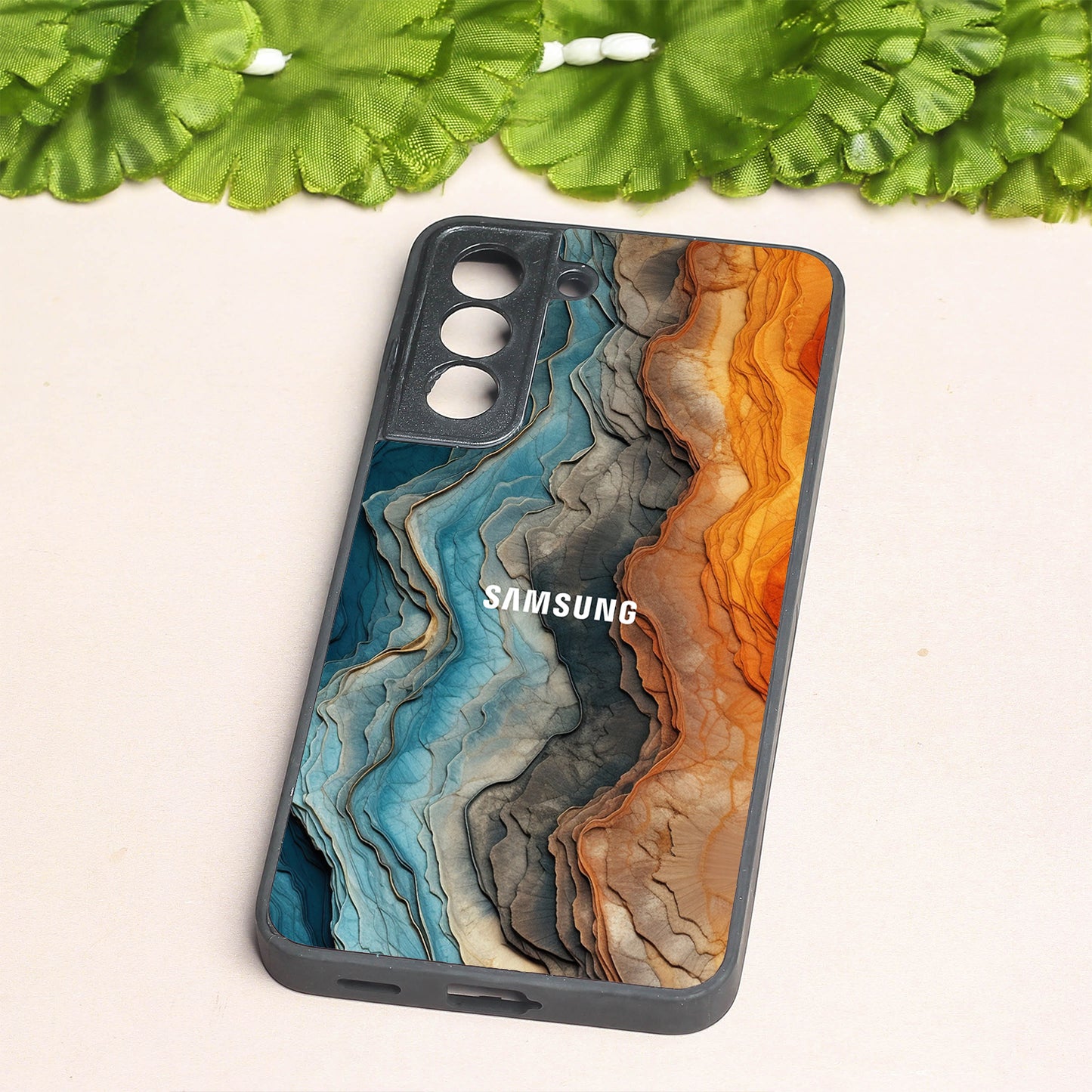 Layered Marble metal back case for Samsung S21 FE