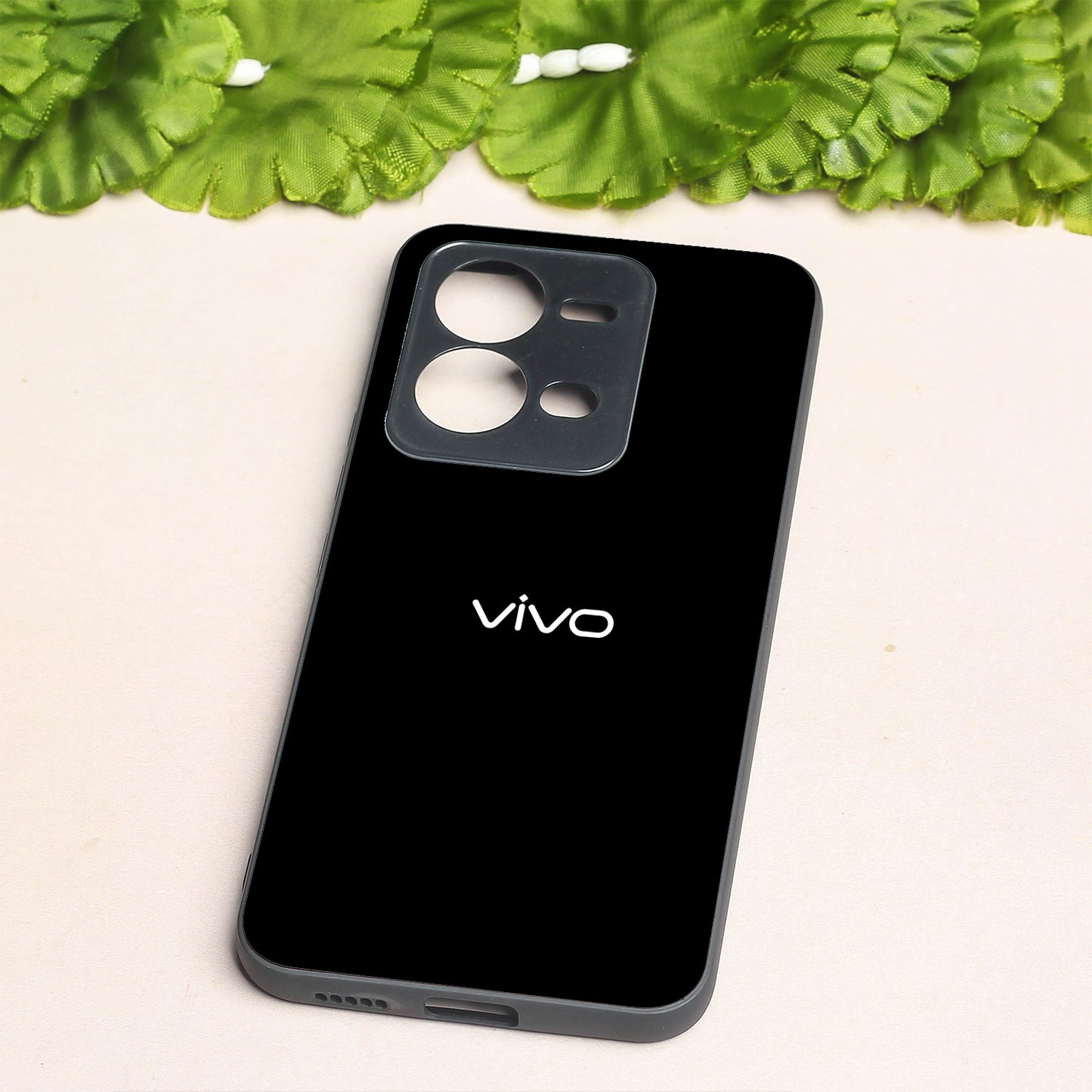 Black metal back case for Vivo V25