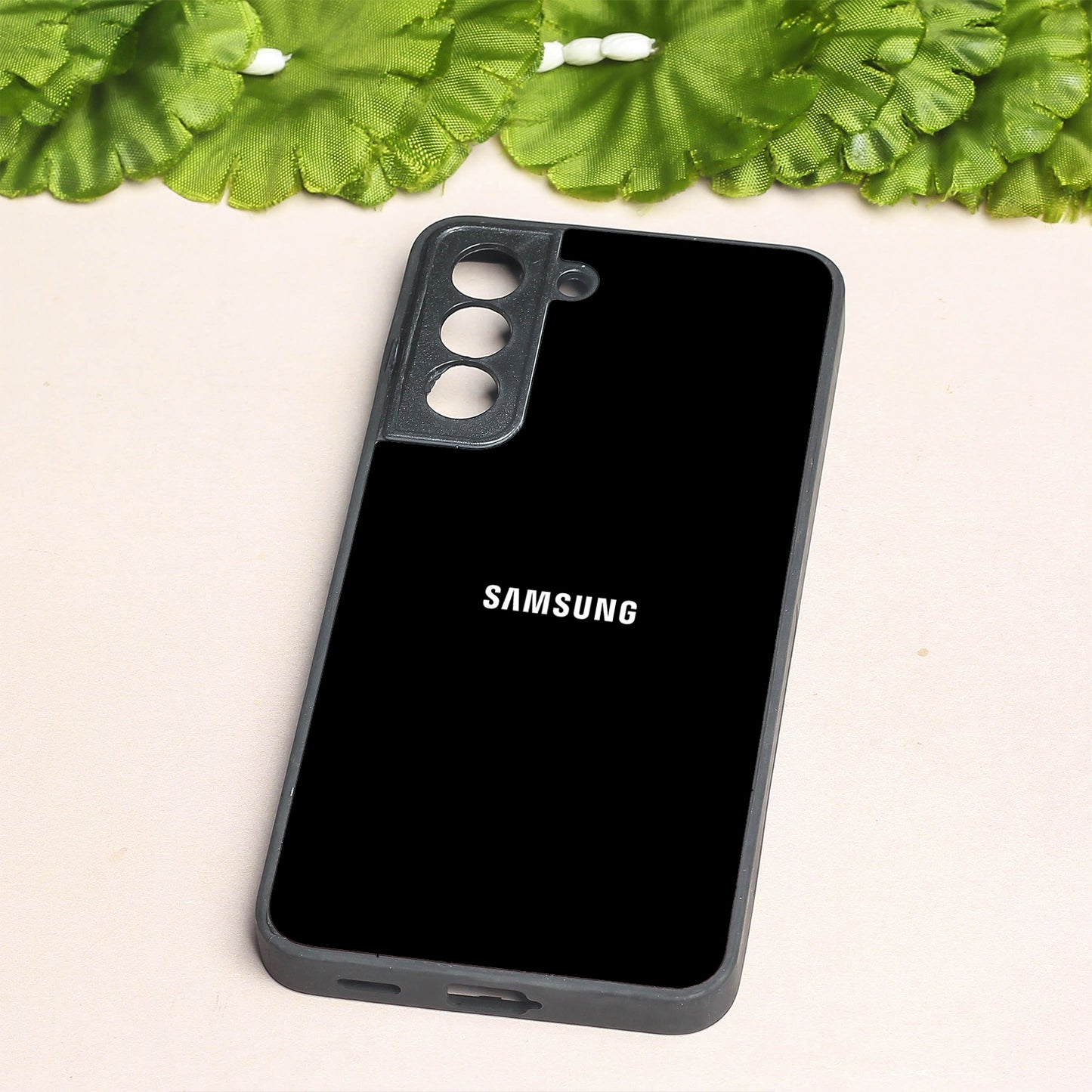 Black metal back case for Samsung S21 FE