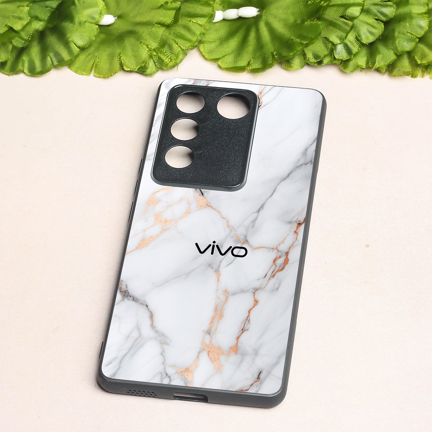 Copper Luxe Marble metal back case for Vivo V16 Pro