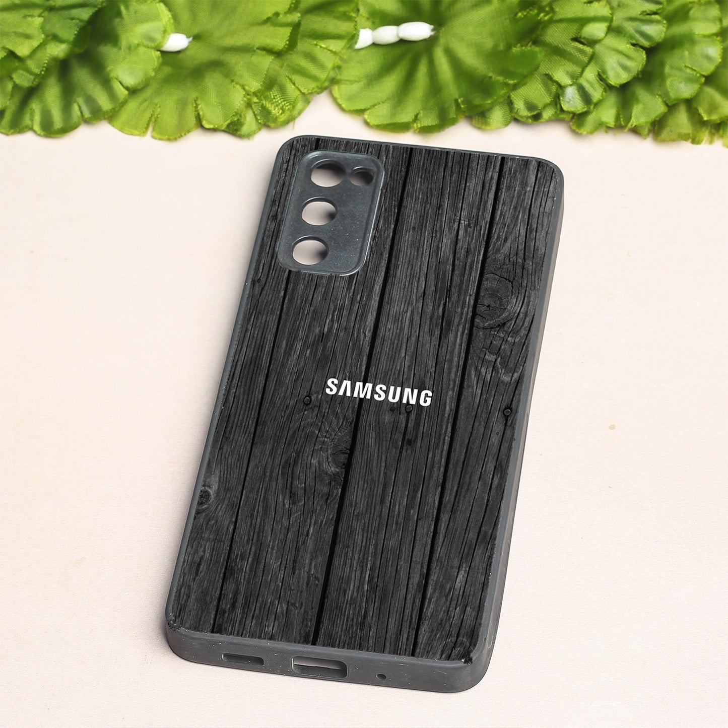 Dark Wood metal back case for Samsung S20 FE