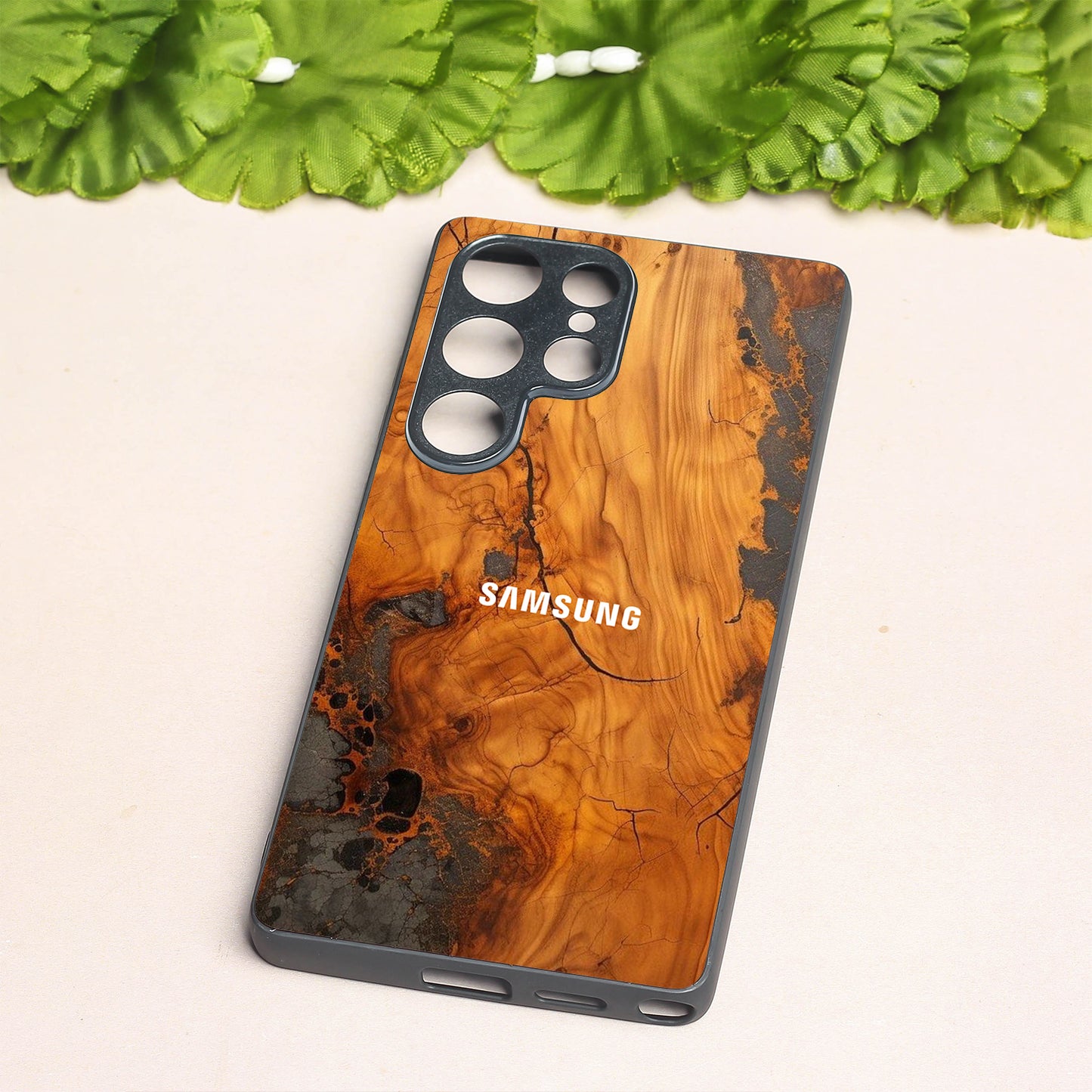 Lava Oak metal back case for Samsung S25 Ultra