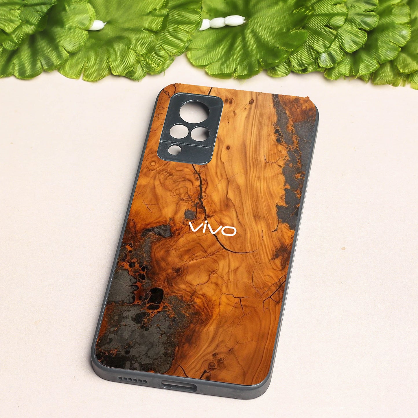 Lava Oak metal back case for Vivo V21