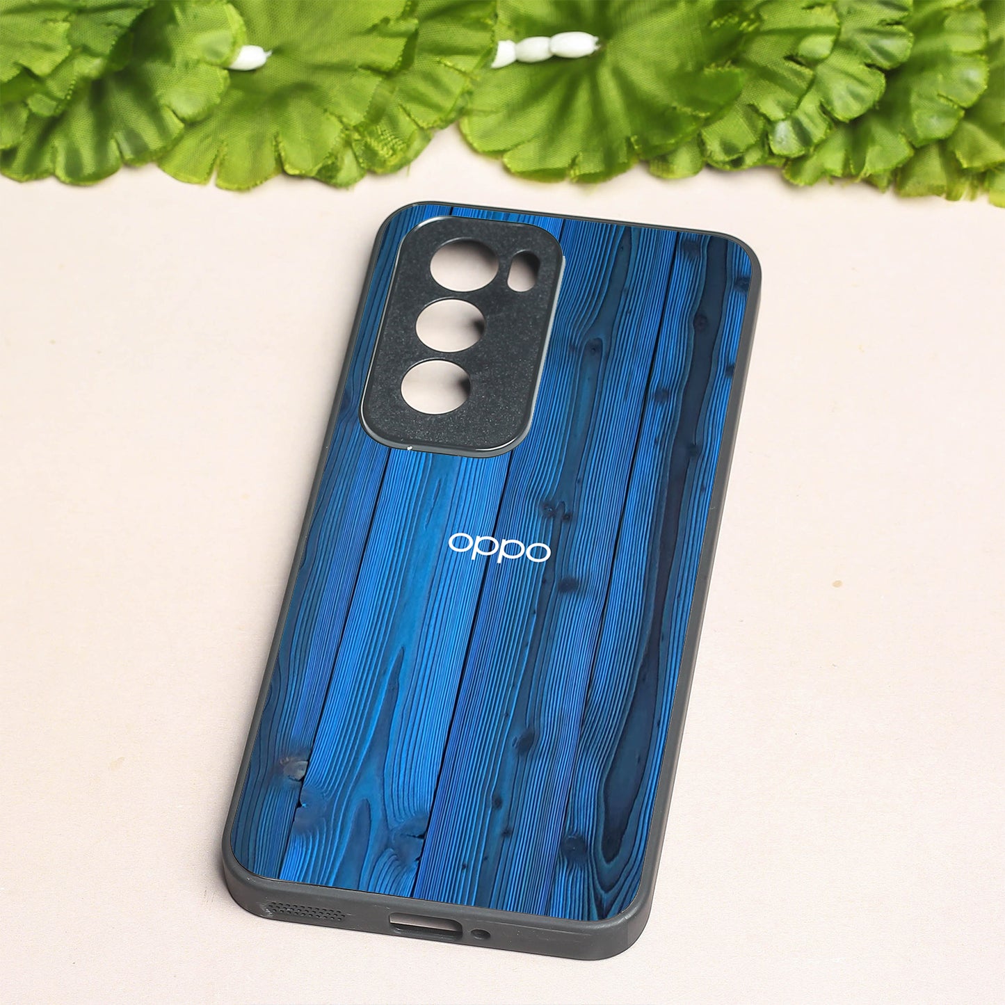 Indigo Planks metal back case for Oppo Reno 12