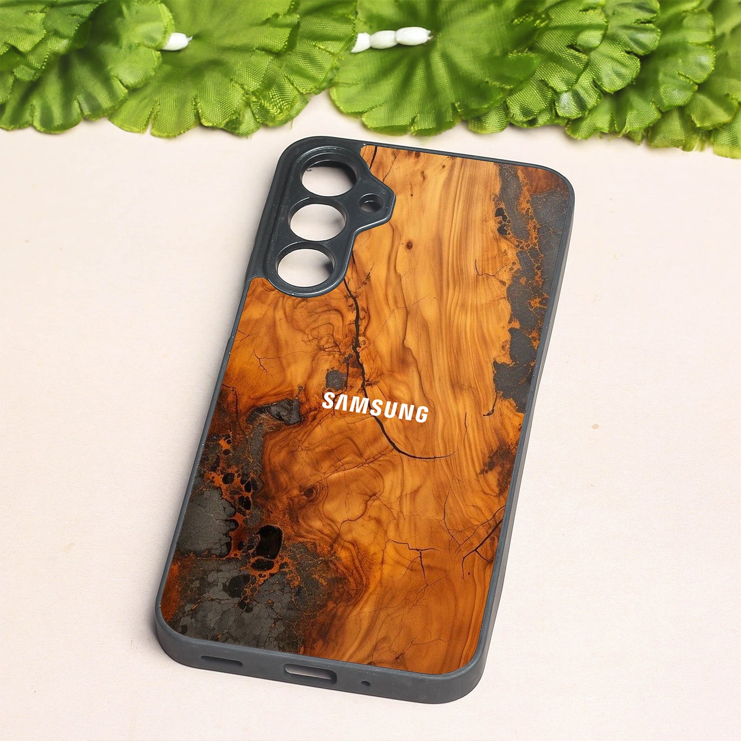 Lava Oak metal back case for Samsung A16