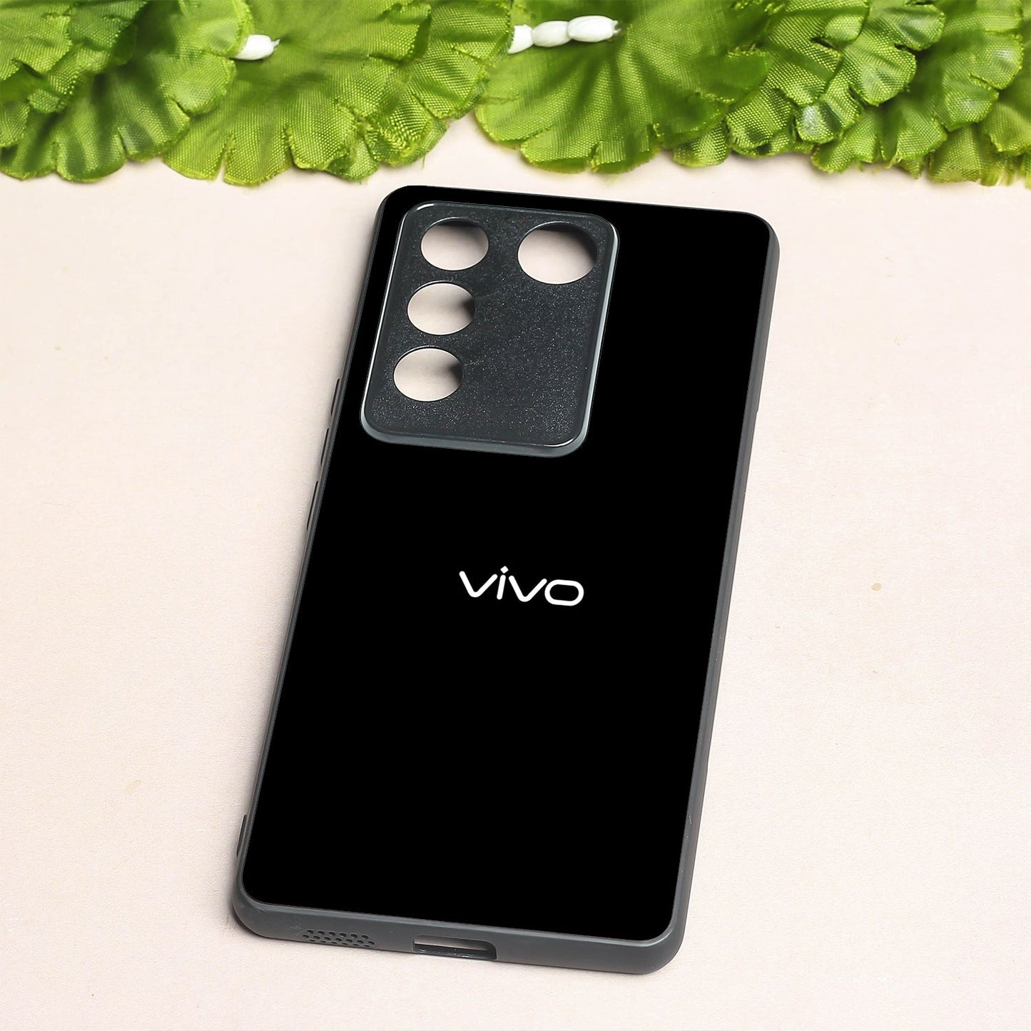 Black metal back case for Vivo V27