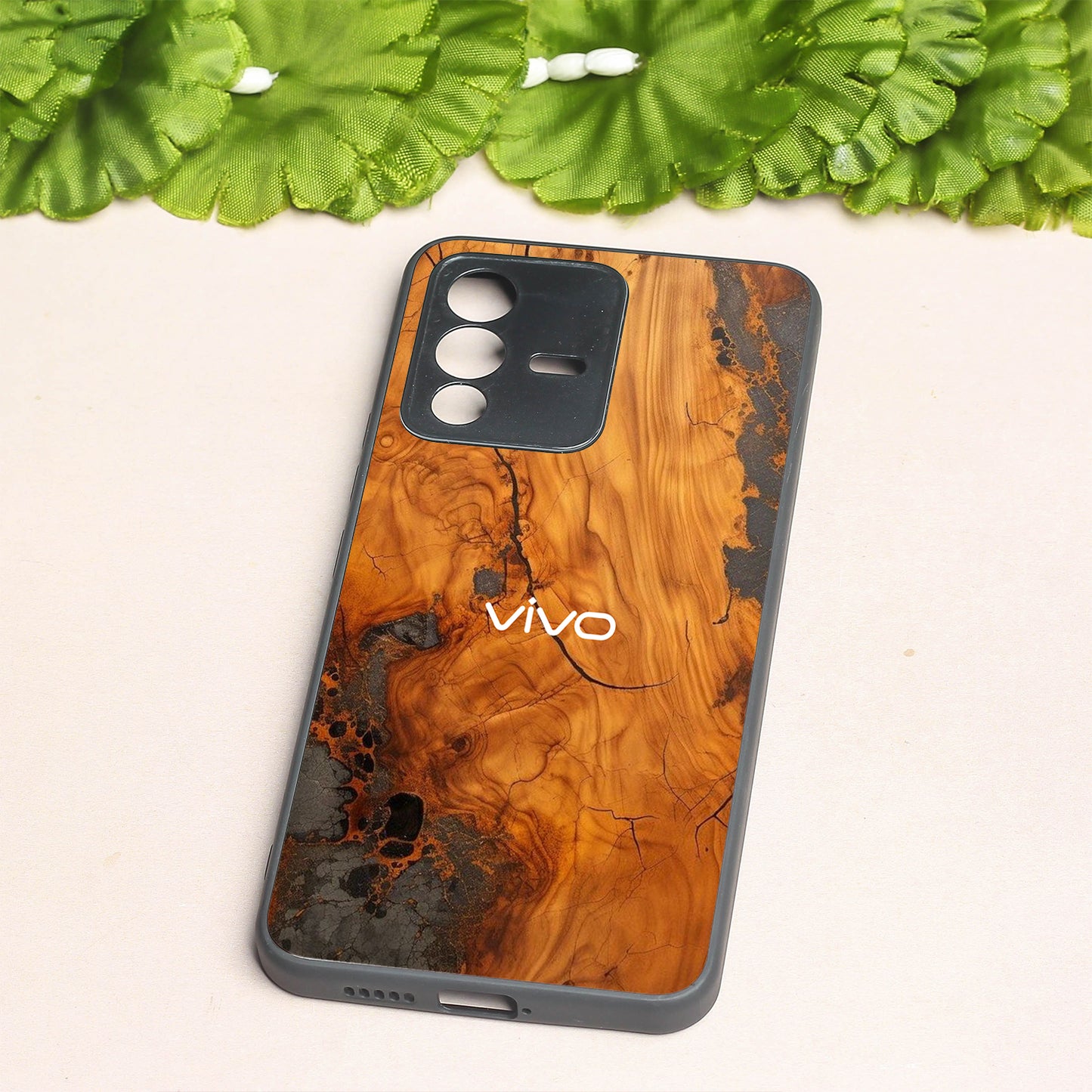Lava Oak metal back case for Vivo V23