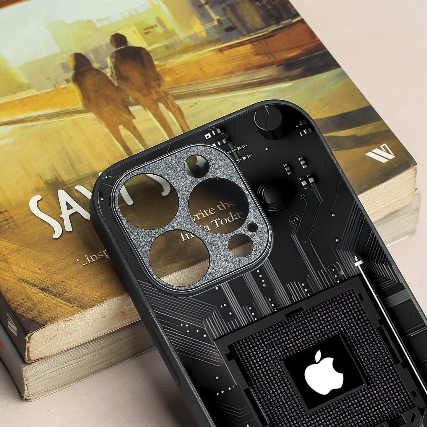 Microchip metal back case for Apple Iphone 13 Pro Max