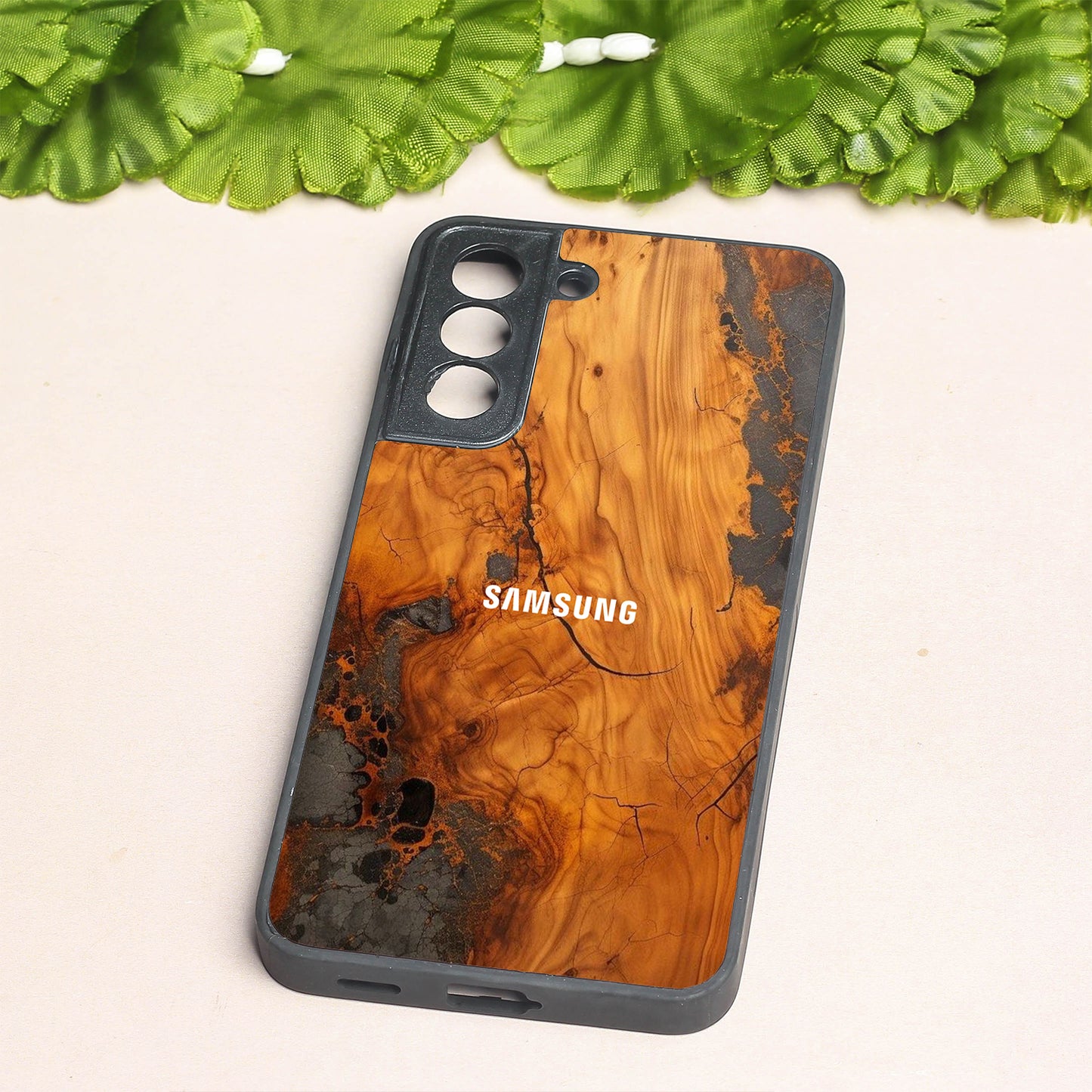 Lava Oak metal back case for Samsung S21 FE