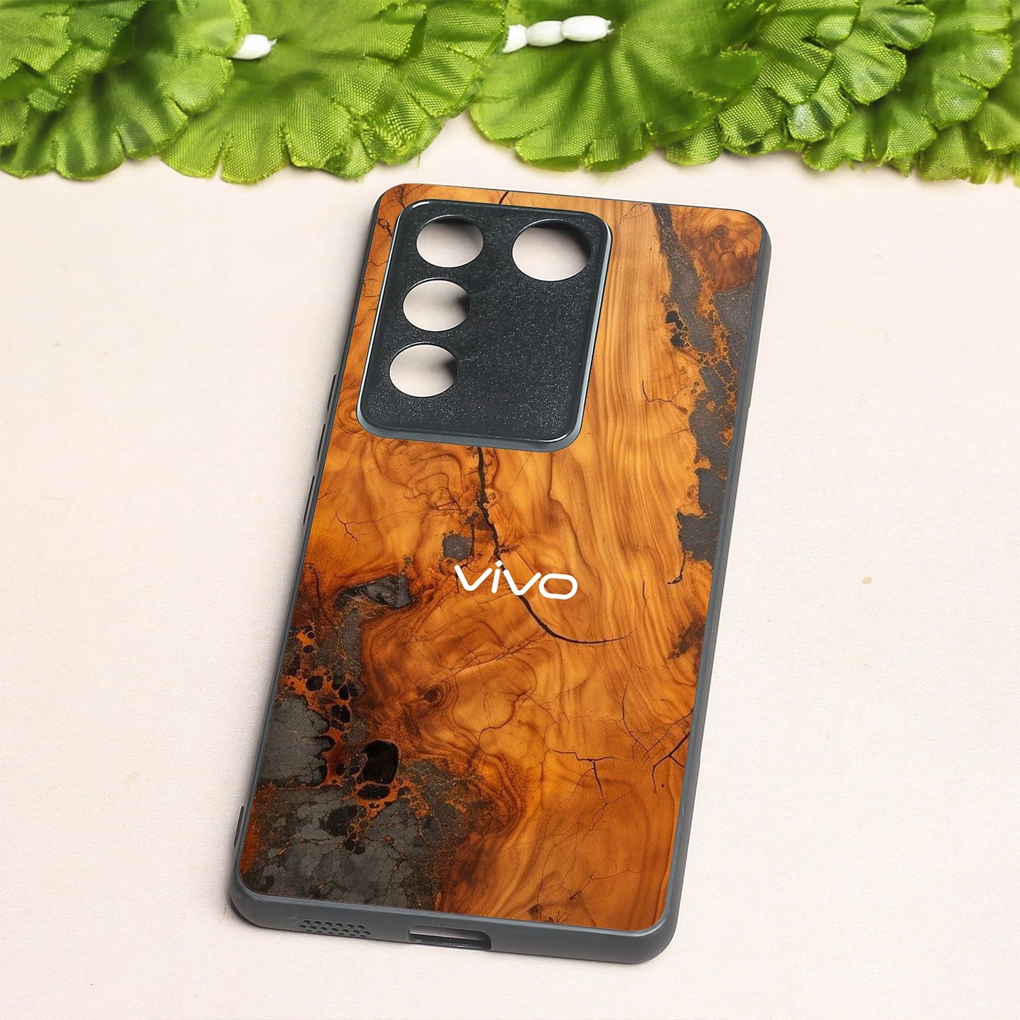 Lava Oak metal back case for Vivo V16 Pro