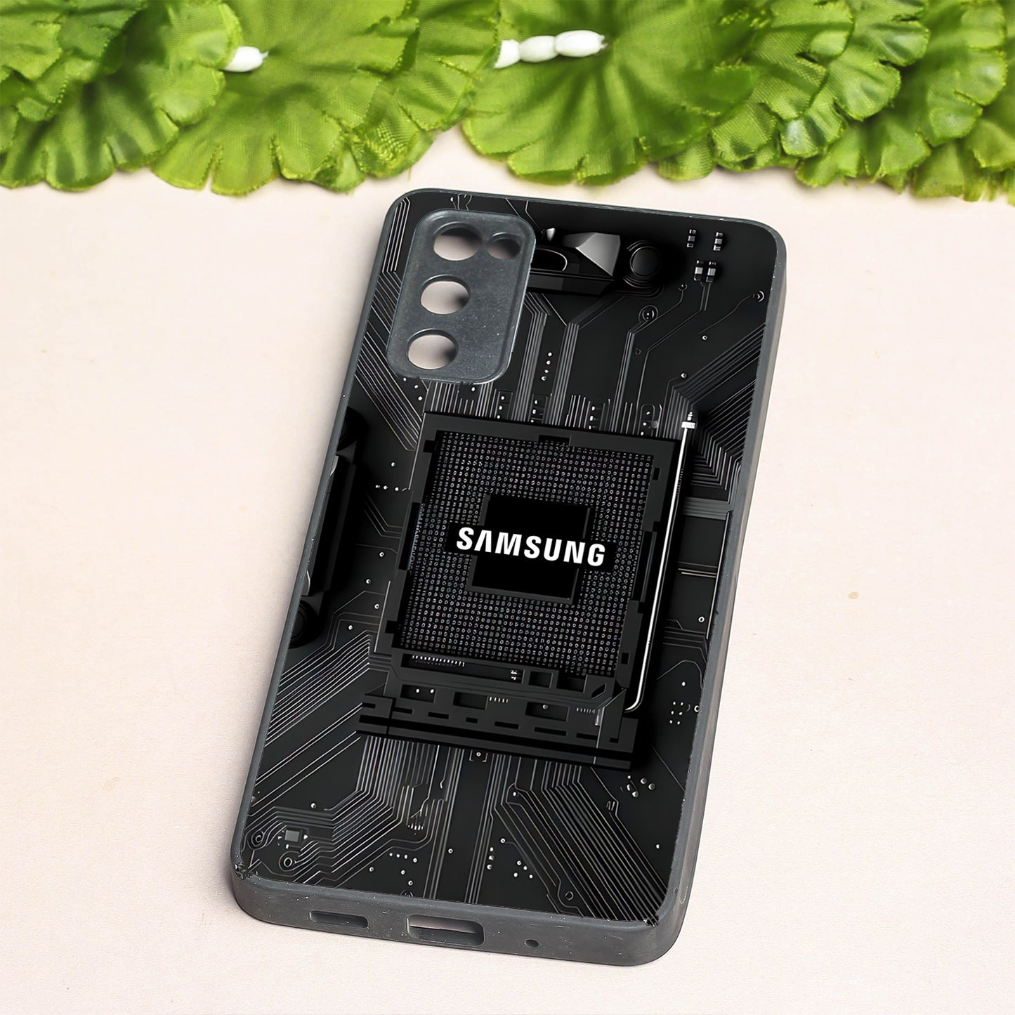 Microchip metal back case for Samsung S20 FE