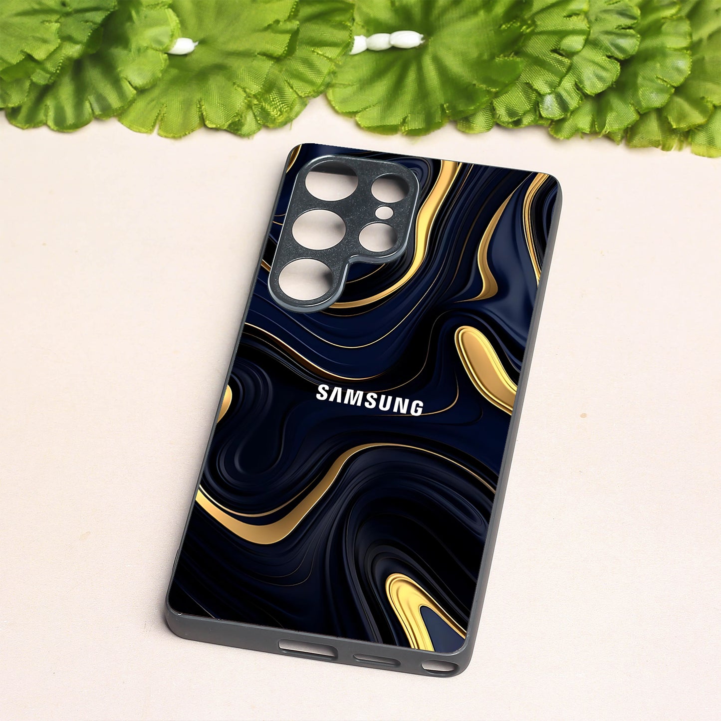 Noir Gold metal back case for Samsung S25 Ultra