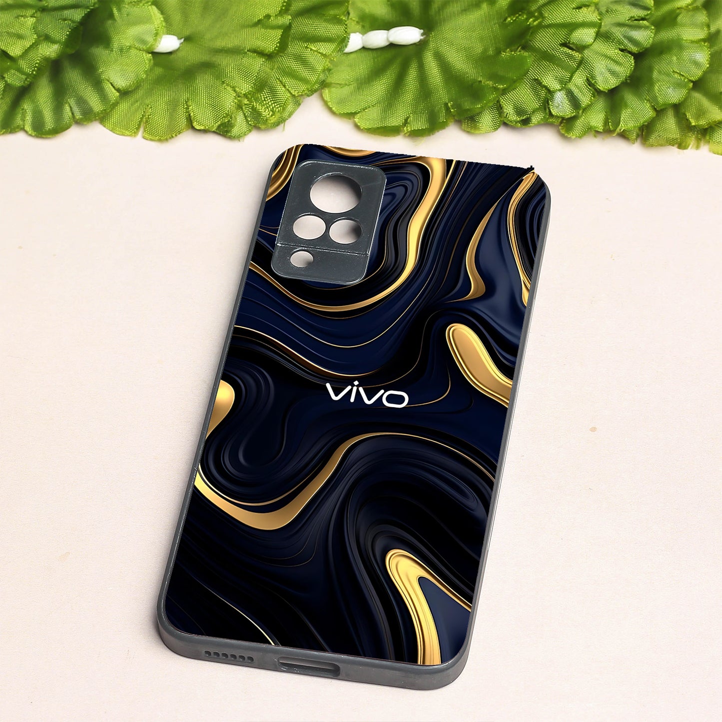 Noir Gold metal back case for Vivo V21