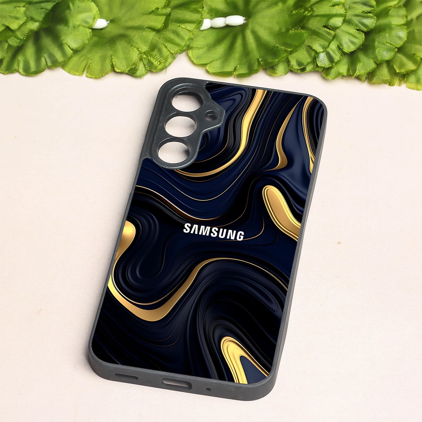 Noir Gold metal back case for Samsung A16