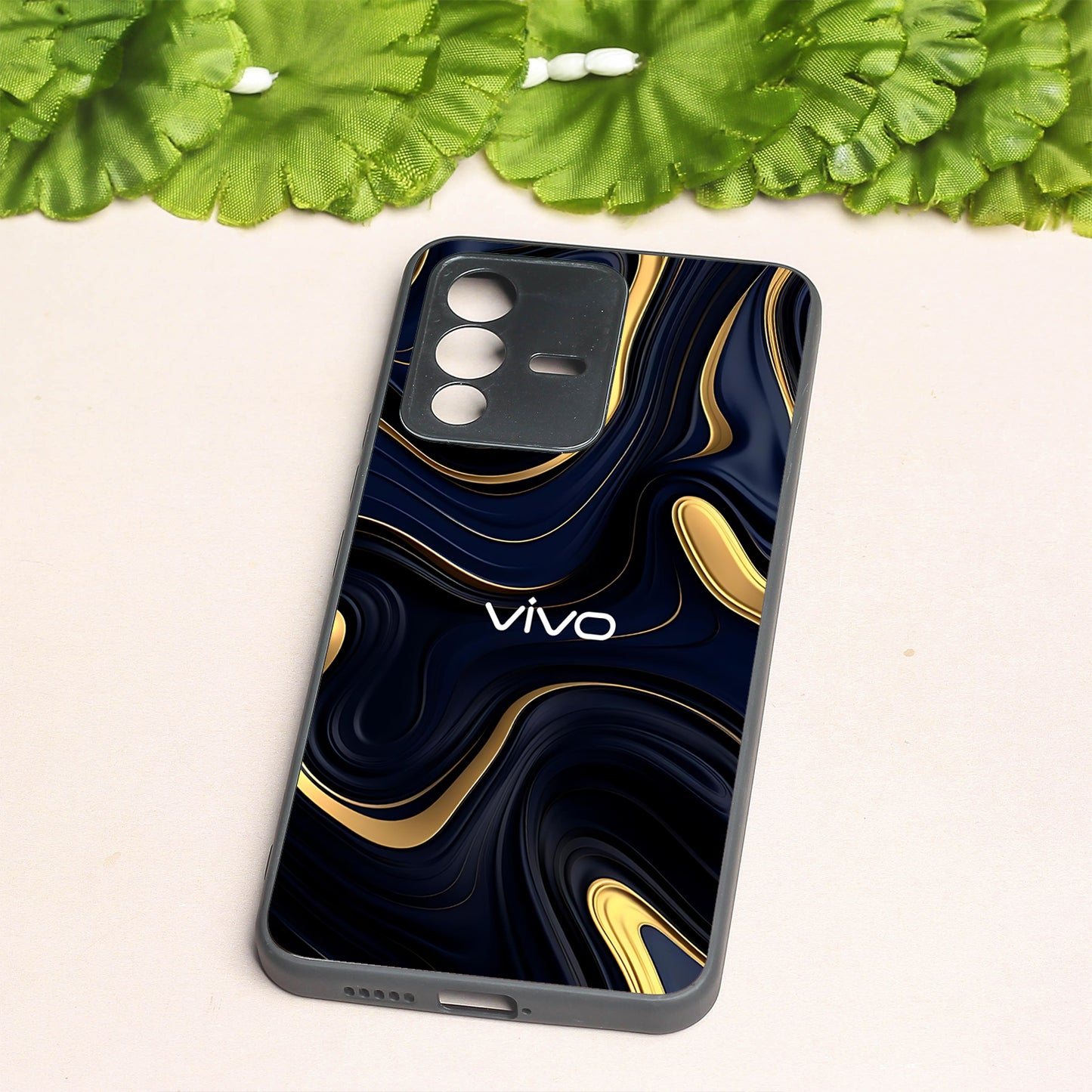 Noir Gold metal back case for Vivo V23