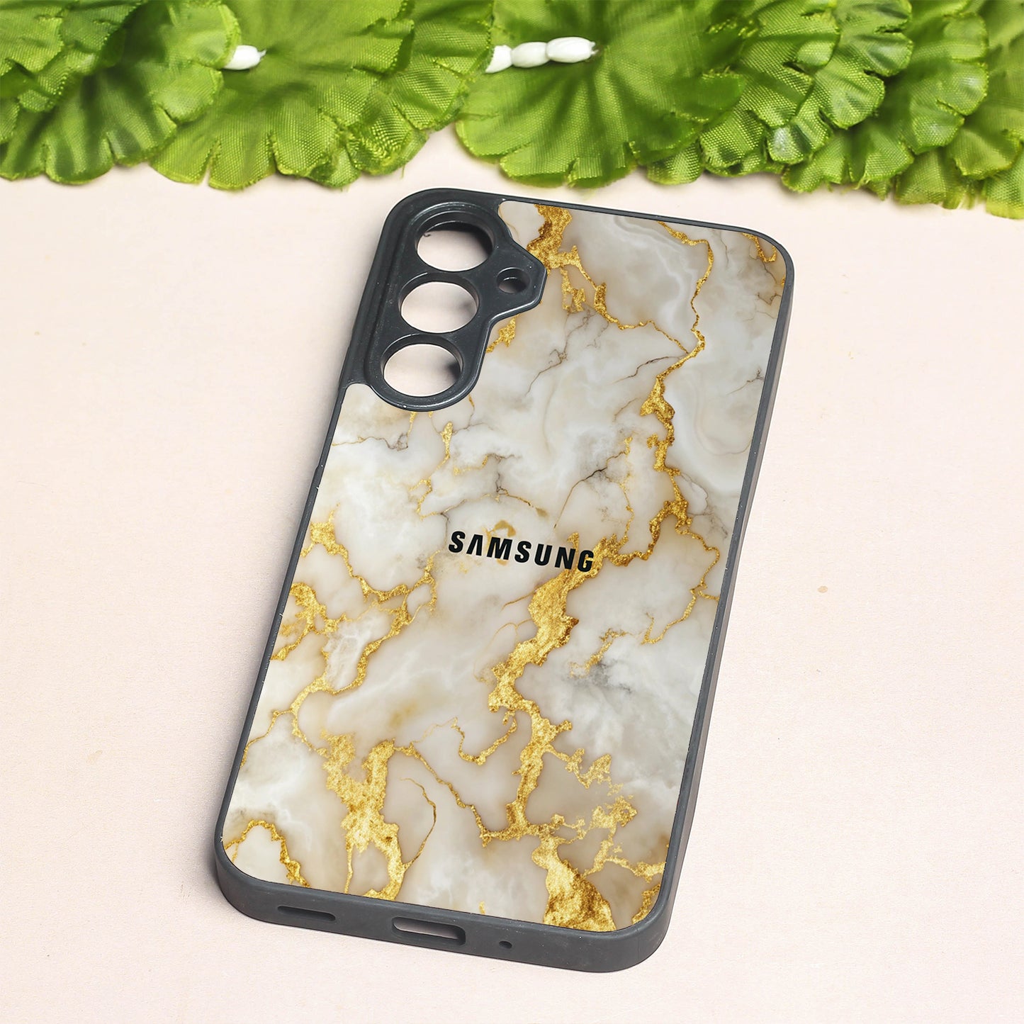 Gold Vein Glory metal back case for Samsung A16
