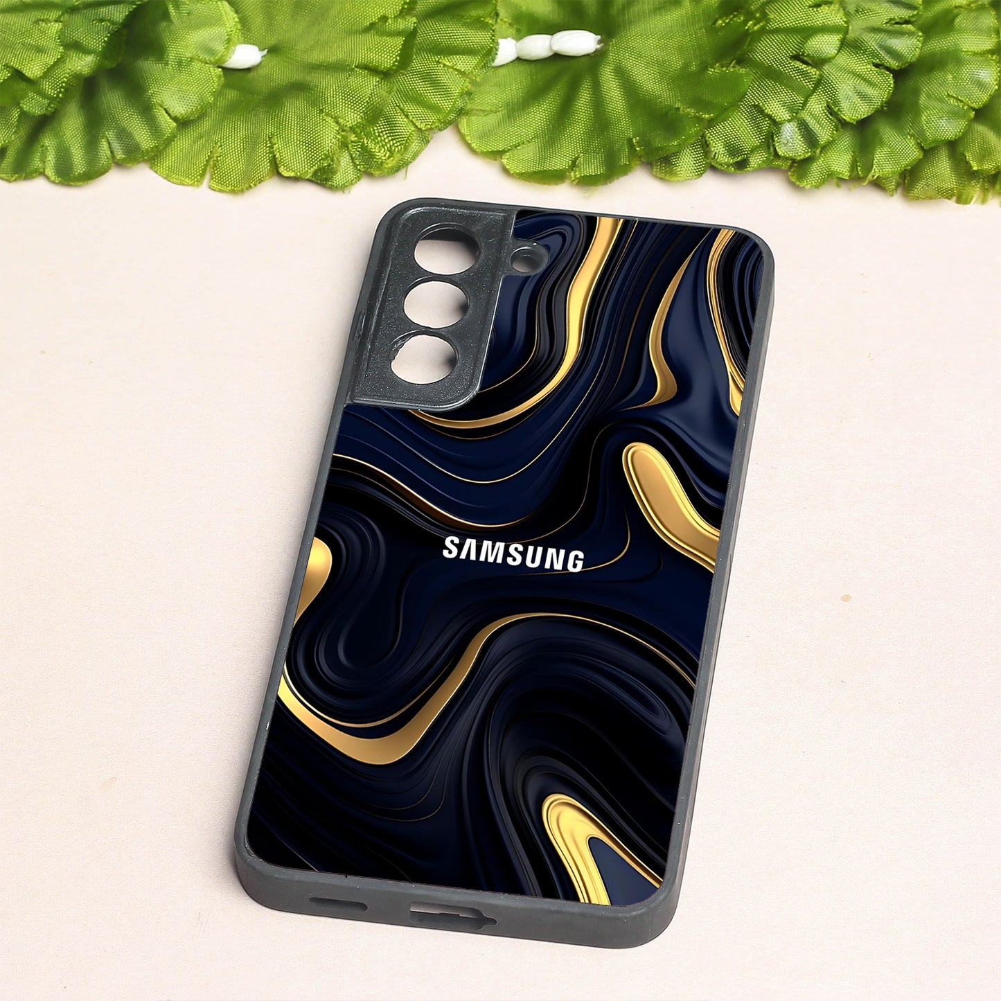 Noir Gold metal back case for Samsung S21 FE