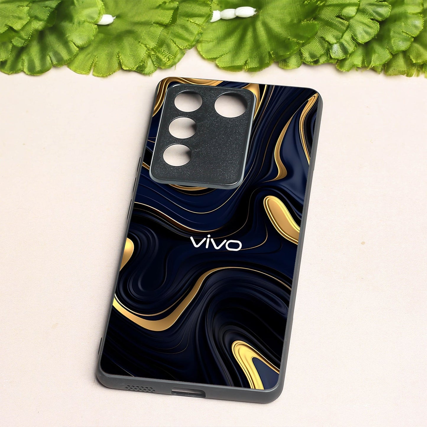Noir Gold metal back case for Vivo V27