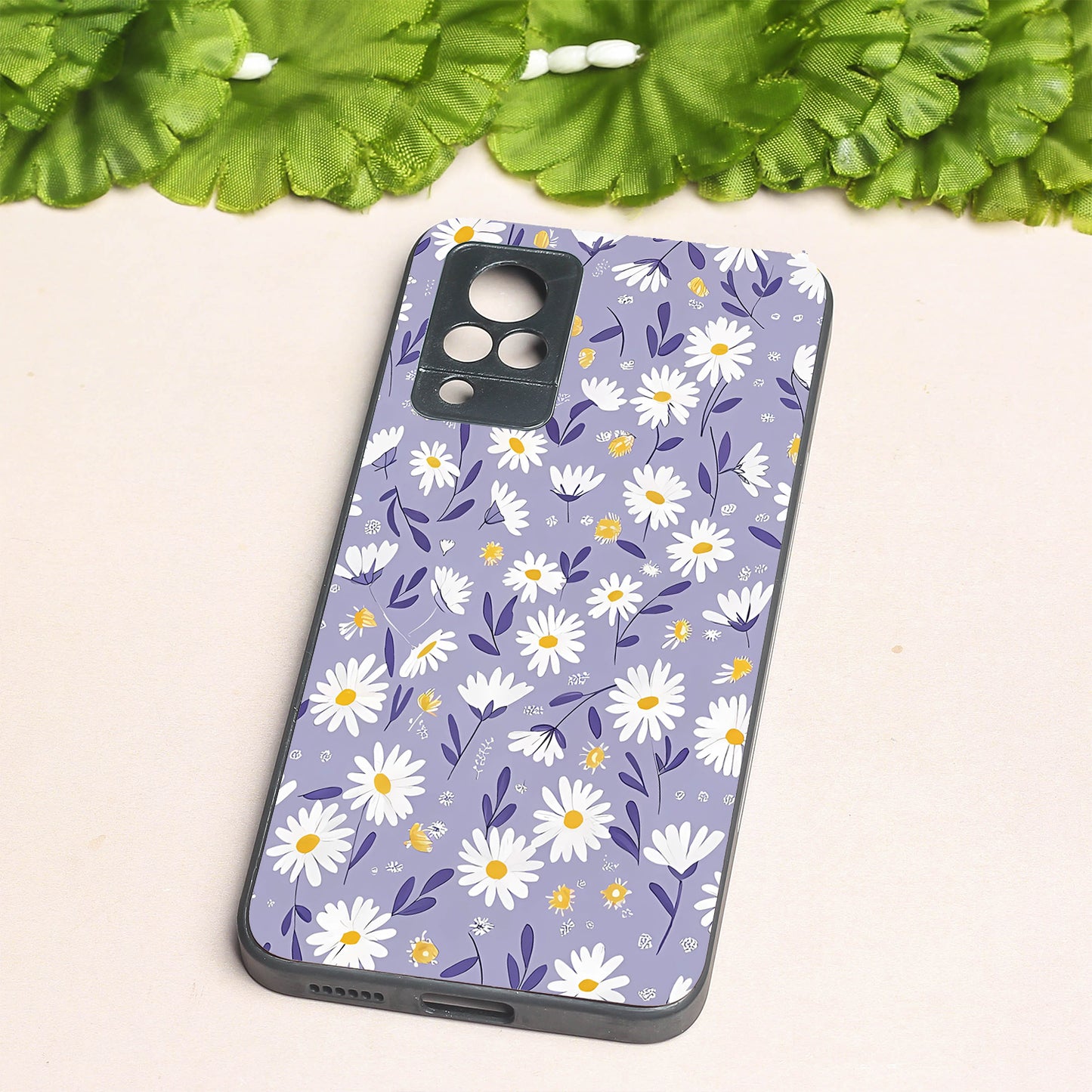 Lavender Daisies metal back case for Vivo V21