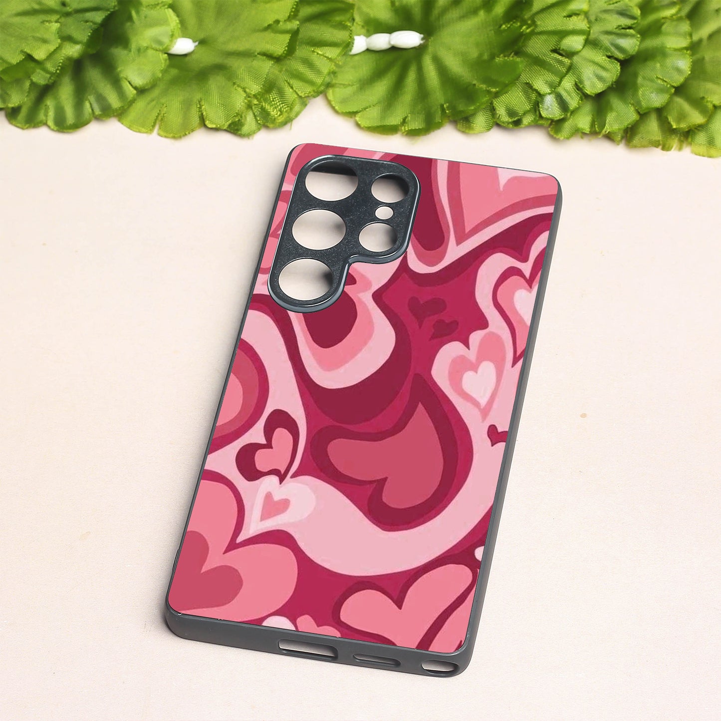 Valentine Wave Marble metal back case for Samsung S25 Ultra