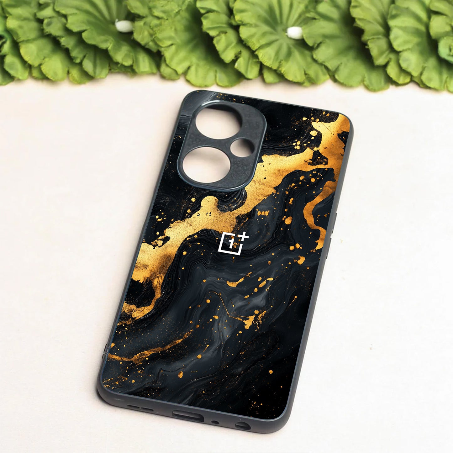 Black Gold Blaze metal back case for Oneplus Nord CE 3 Lite