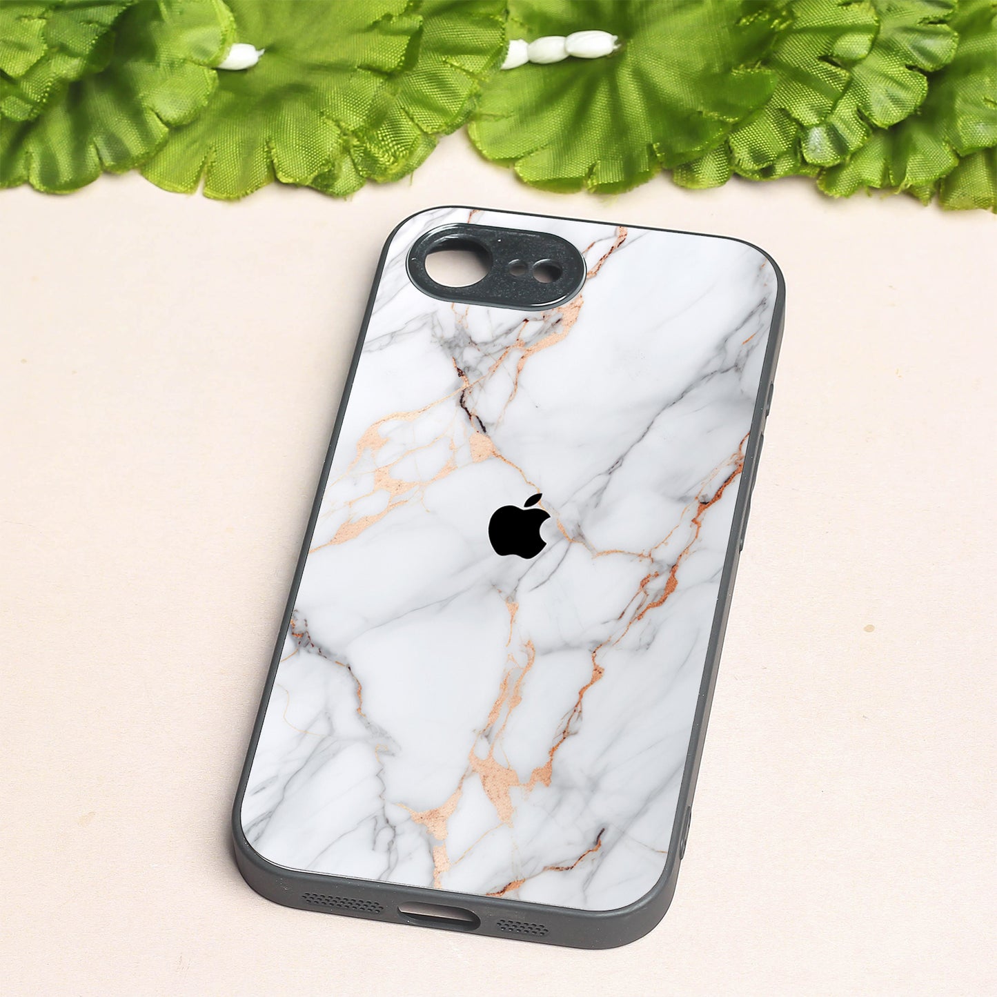 Copper Luxe Marble metal back case for Apple Iphone 16e