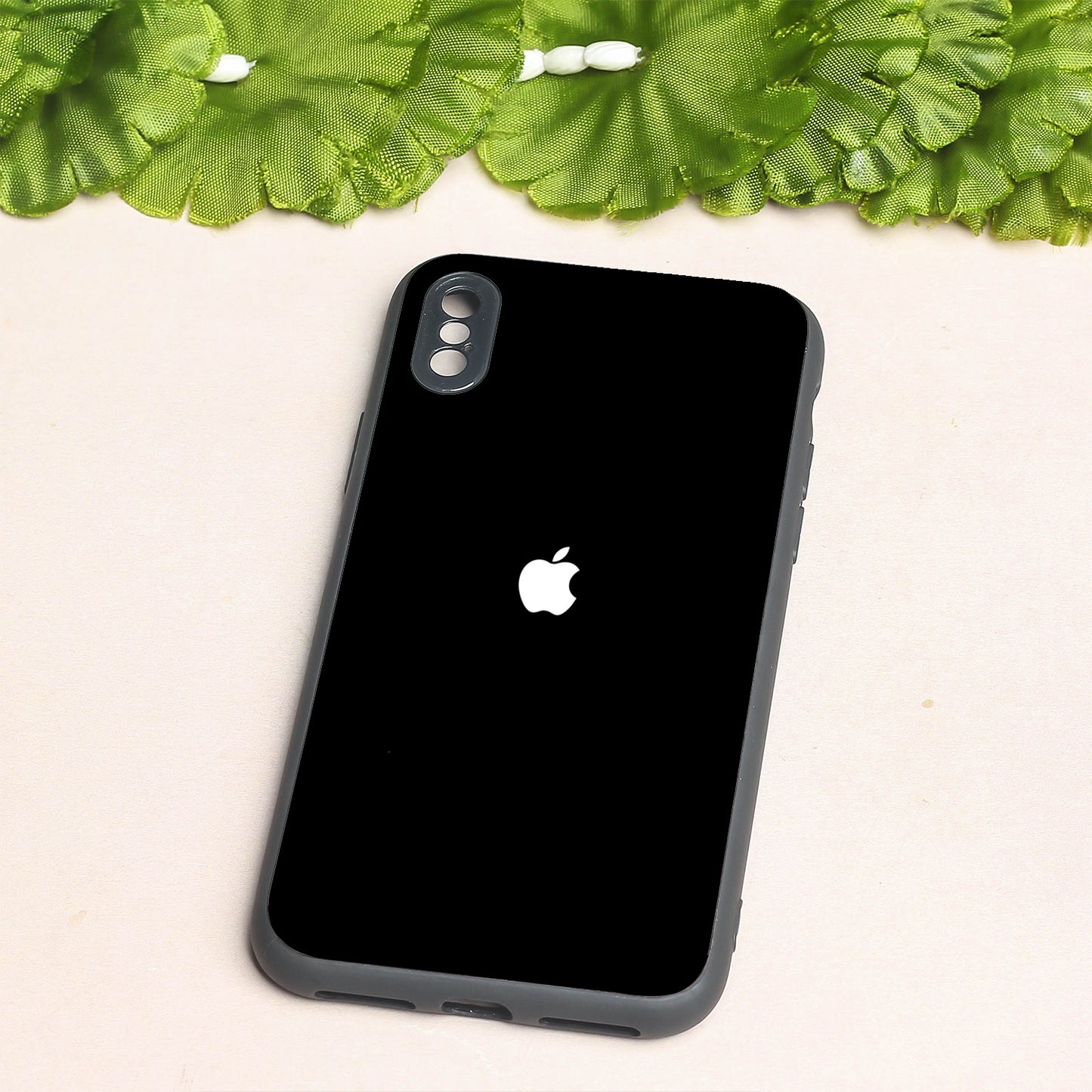 Black metal back case for Apple Iphone X/XS
