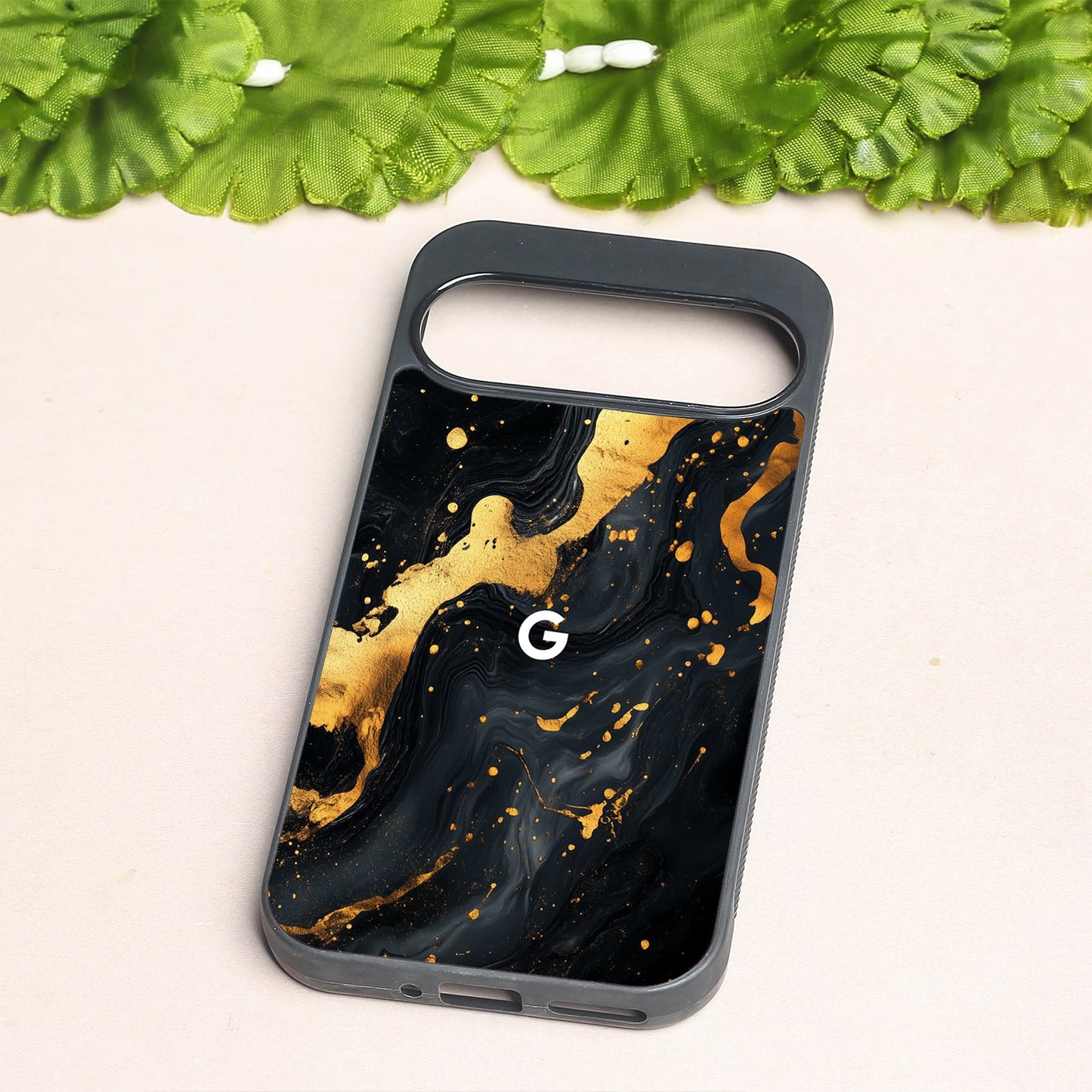 Black Gold Blaze metal back case for Google Pixel 9 Pro