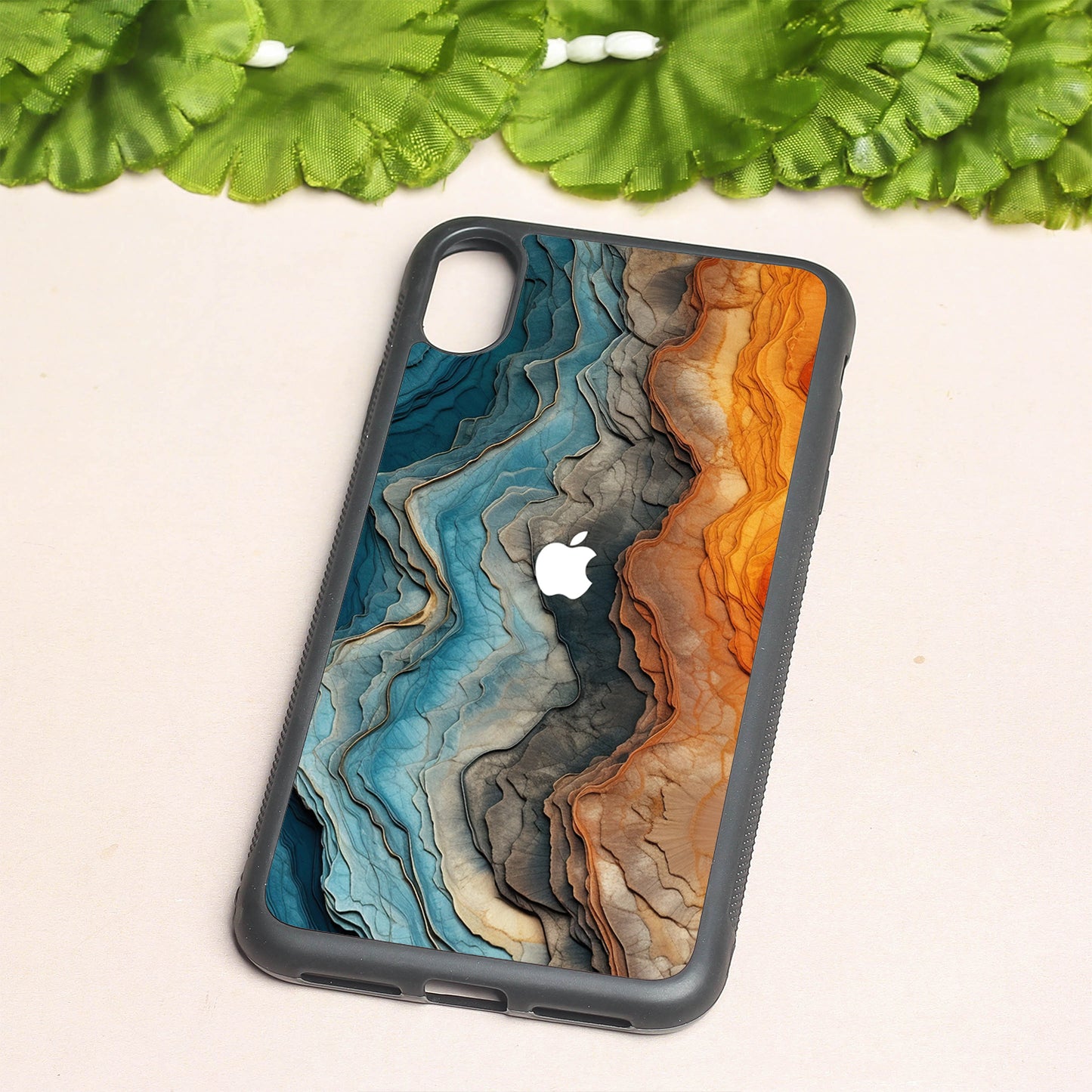 Layered Marble metal back case for Apple Iphone Xs Max