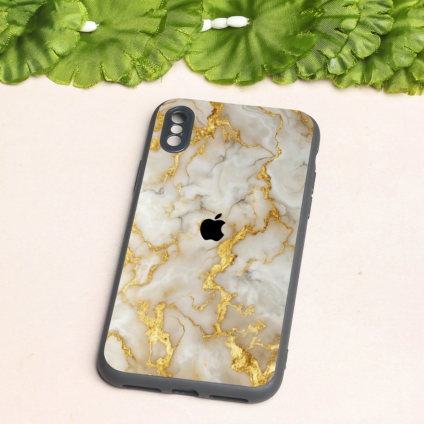 Gold Vein Glory metal back case for Apple Iphone X/XS